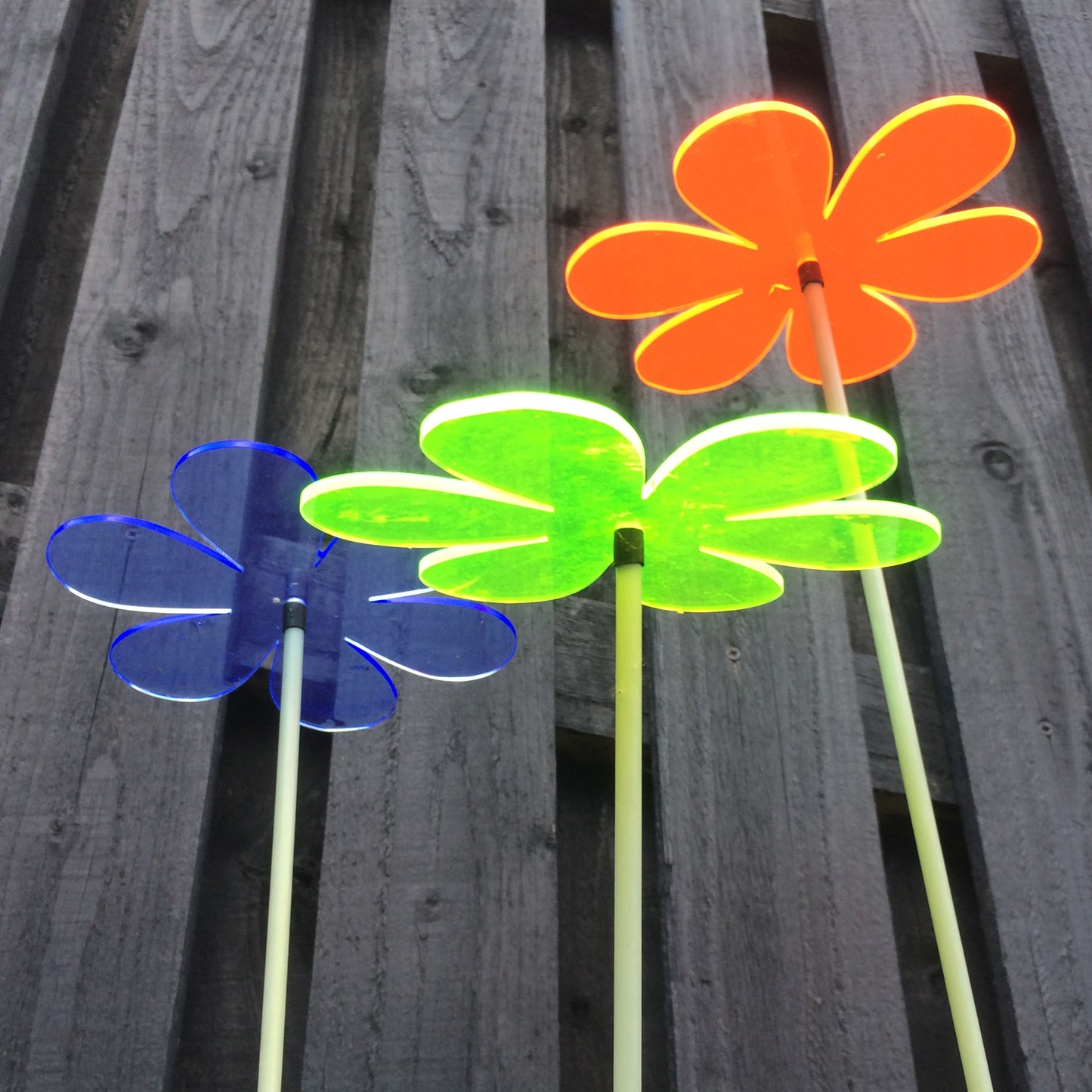 Large SunCatcher Garden Decor Ornament Set of 3 Daisy in mixed colours