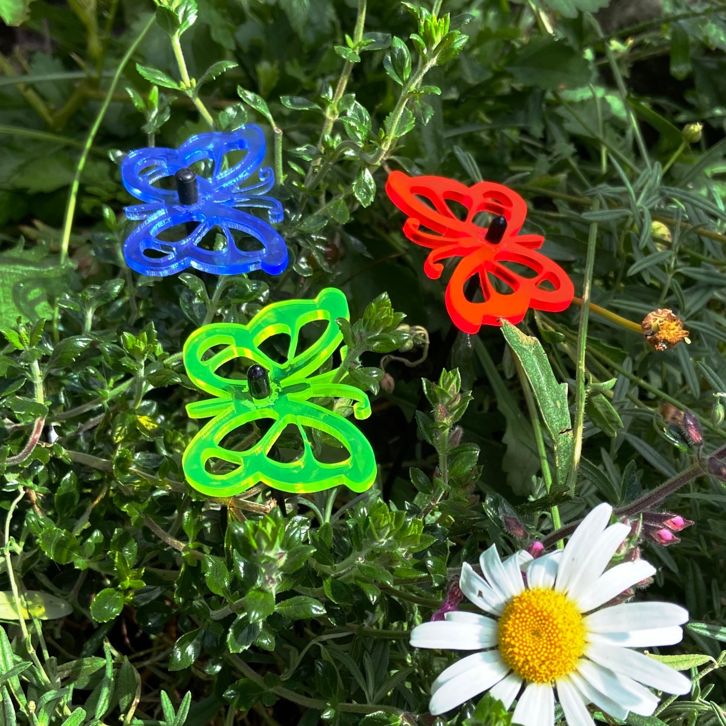 SunCatcher Glow from Dawn to Dusk Butterfly Garden Ornament 3 Small Decorations