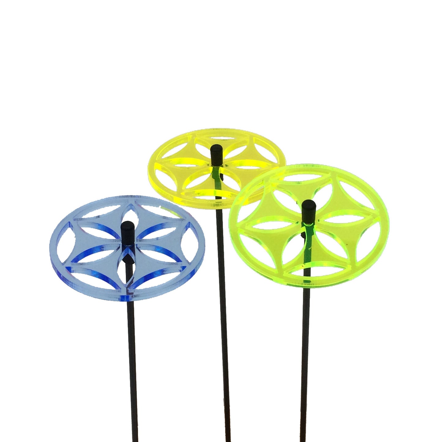 Small SunCatcher Garden Decor Ornament Set of 3 Sun Wheel in mixed colours