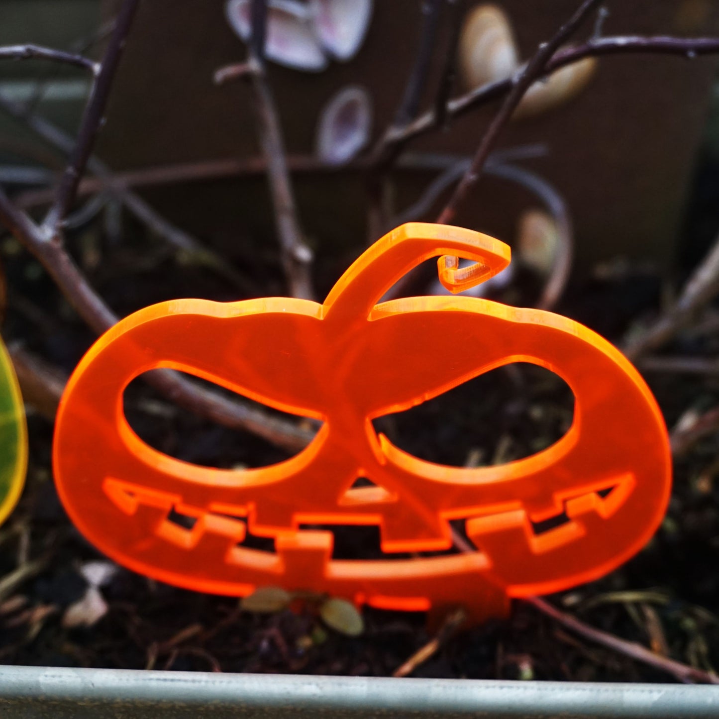 SunCatcher Set of 3 'Pumpkins' Glowing Halloween Garden Decoration Stake Pot