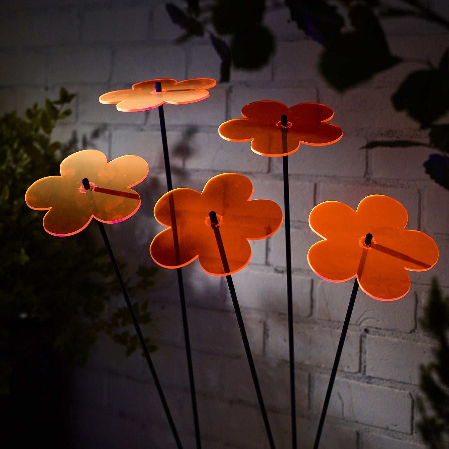 Large Garden Décor Ornaments Set of 5 'Blossoms'