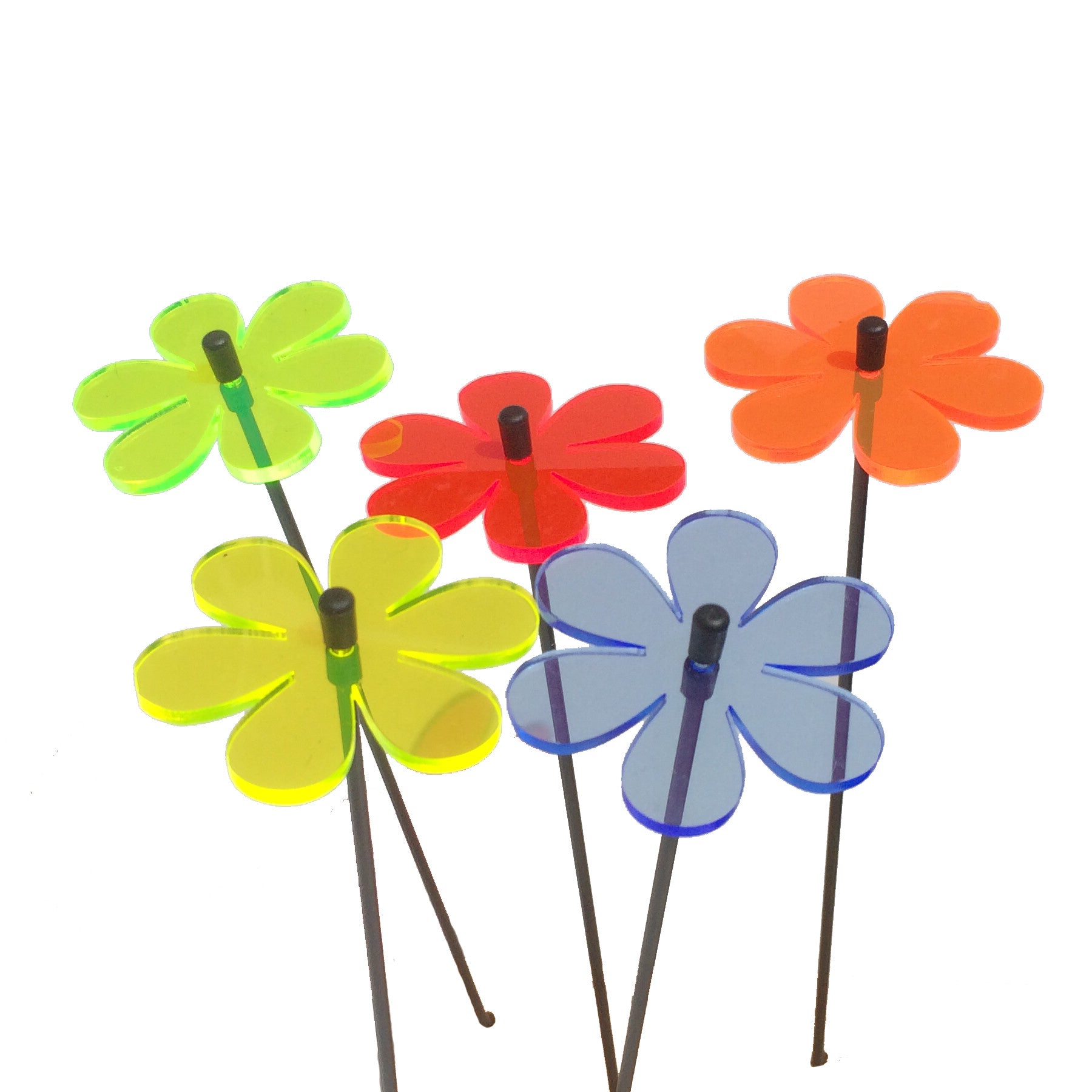 Set of 5 small SunCatchers 'Daisy', 25cm high, 6cm wide