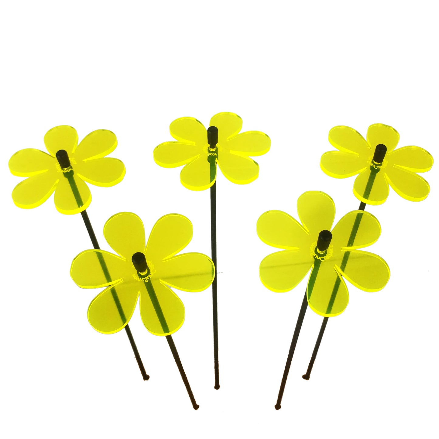 Set of 5 small SunCatchers 'Daisy', 25cm high, 6cm wide