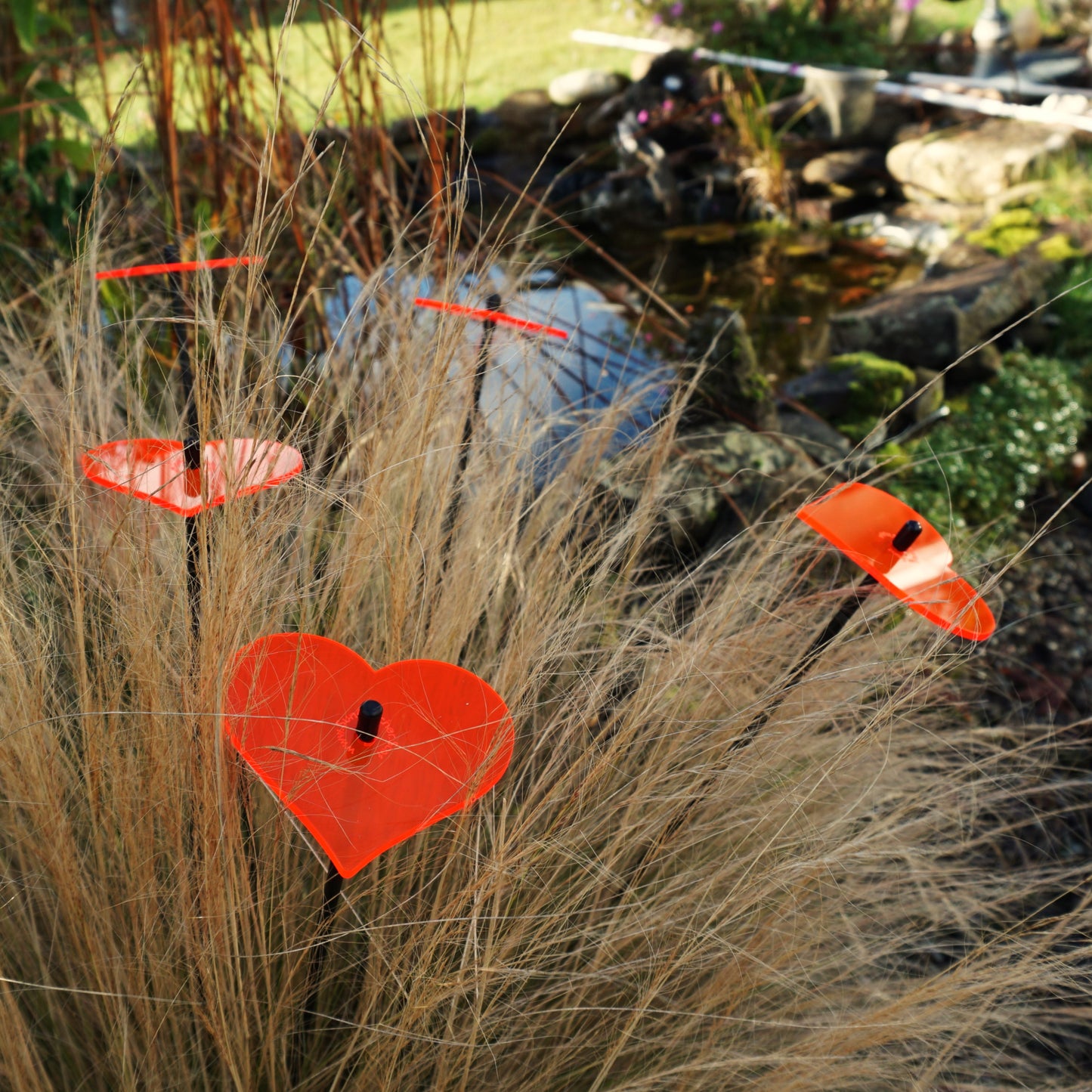 SunCatcher Set of 5: Heart | GLOWS Dawn to Dusk | Colourful Garden Ornament Gift