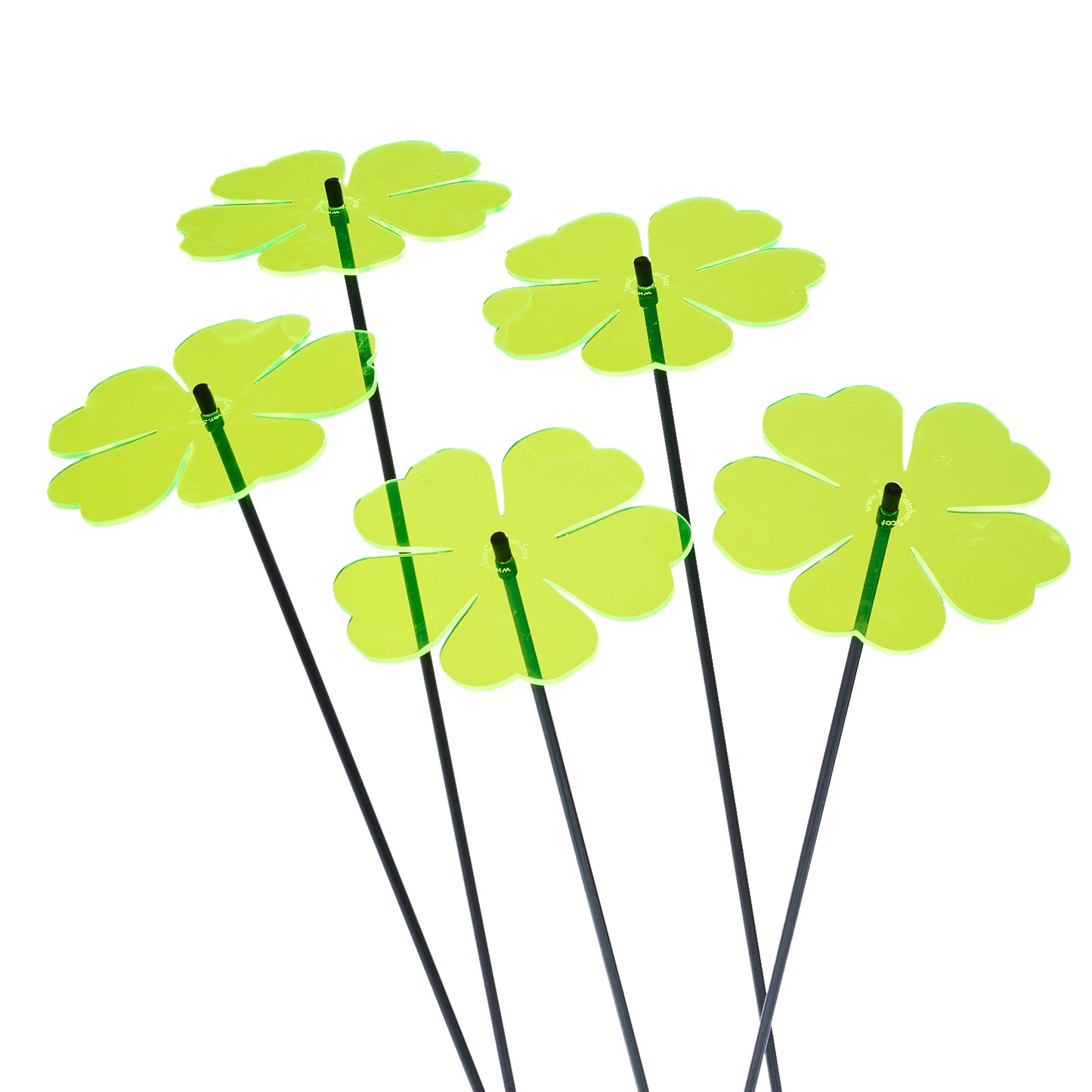Large Garden Décor Ornaments Set of 5 'Double Blossoms'