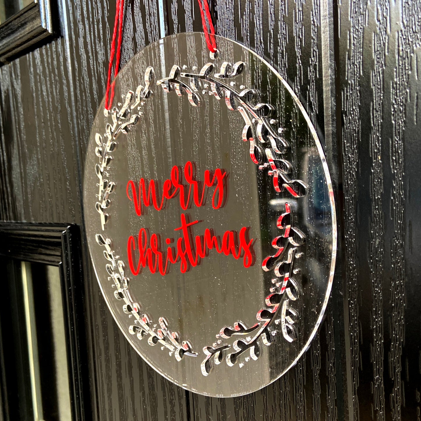Contemporary Festive Christmas Wreath Decoration Front Door Home 20cm 7.9"