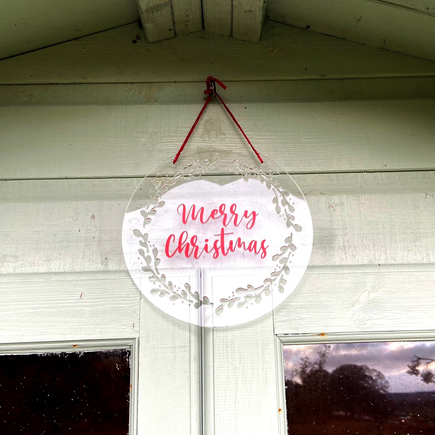 Contemporary Festive Christmas Wreath Decoration Front Door Home 20cm 7.9"