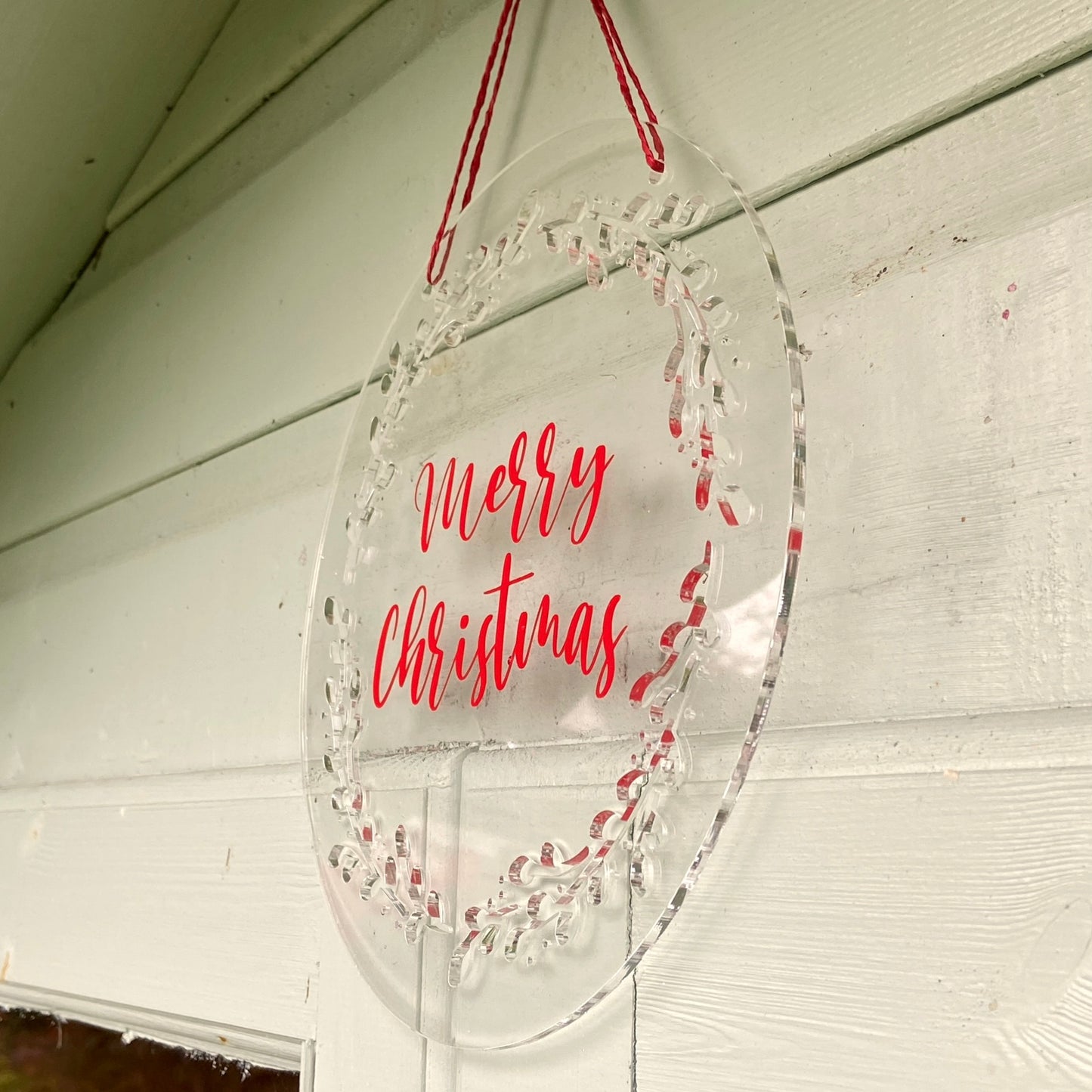Contemporary Festive Christmas Wreath Decoration Front Door Home 20cm 7.9"