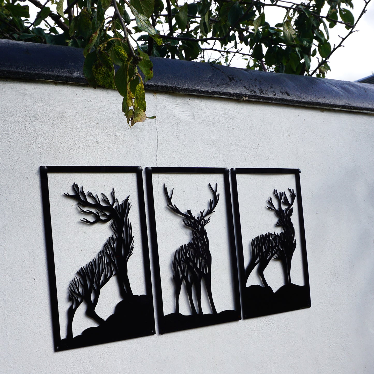 SunCatcher Garden Mirror Set 3 Stags
