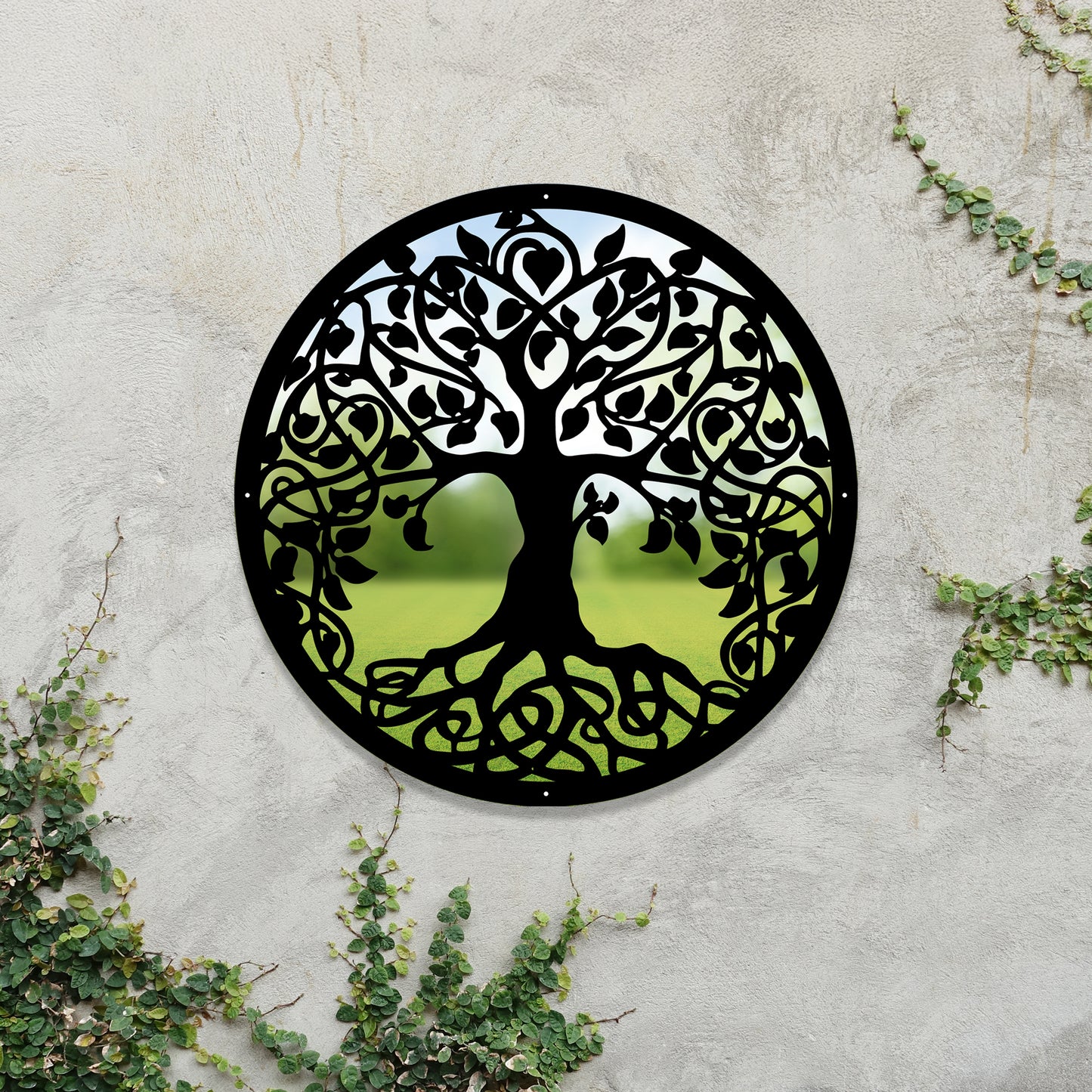 SunCatcher Garden Mirror Round Tree of Life Range of Sizes