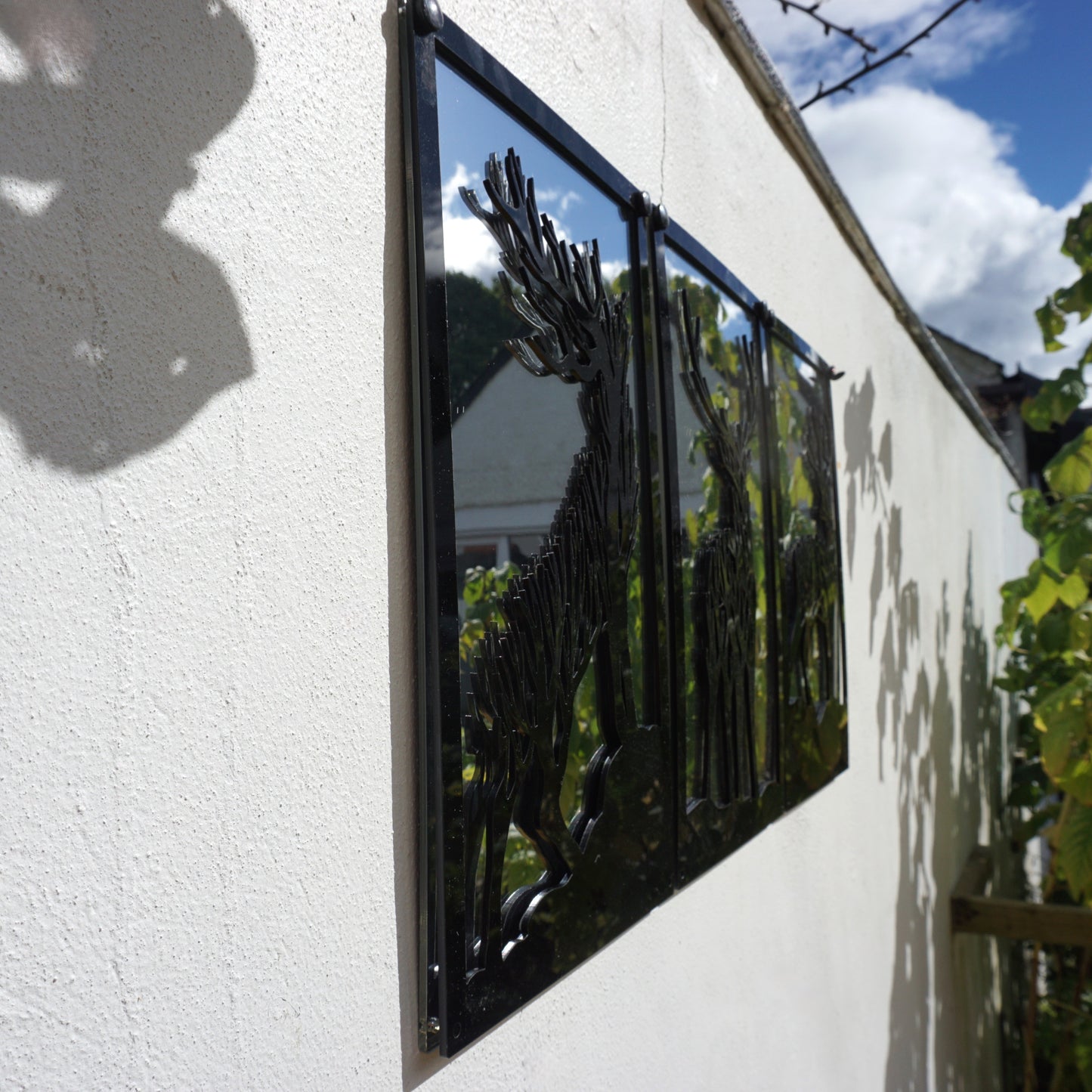 SunCatcher Garden Mirror Set 3 Stags