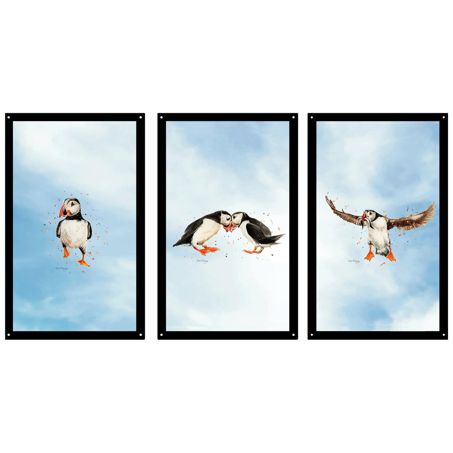SunCatcher Garden Mirror Set 3 Puffin Parade by Bree Merryn
