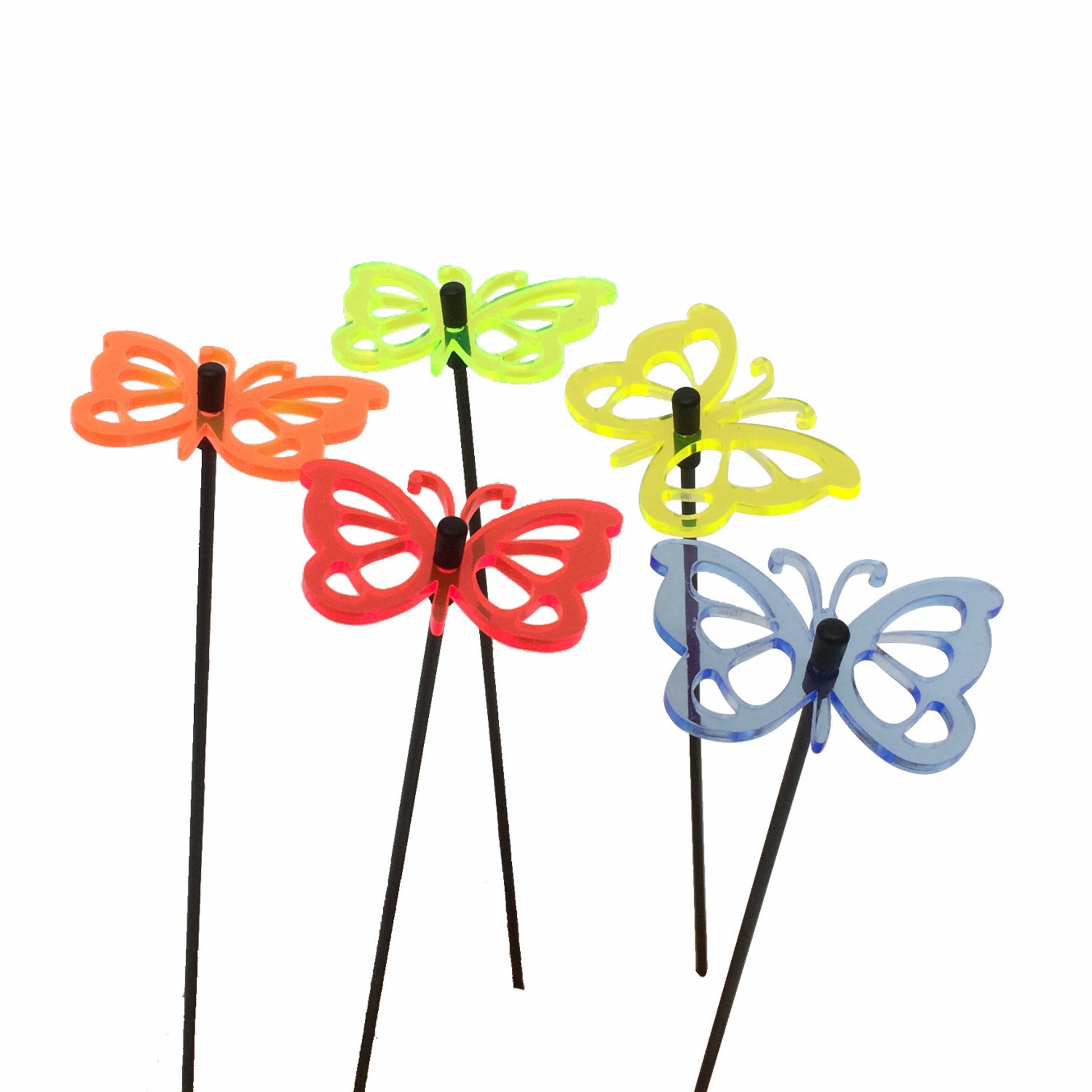 Medium SunCatcher Garden Decor Ornament Set of 5 Comma Butterfly in mixed colours