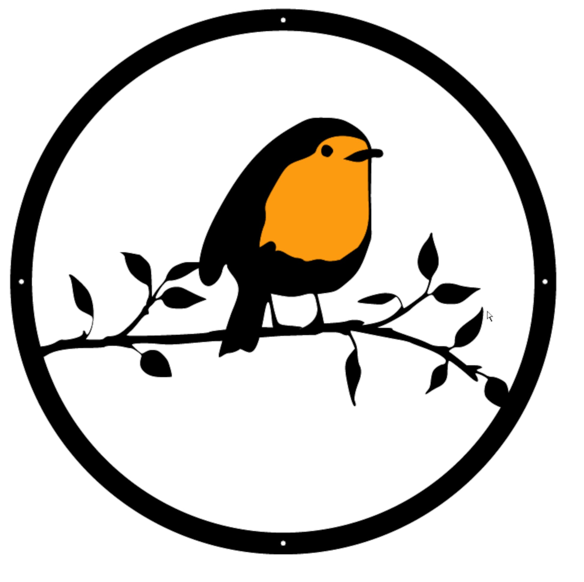 Robin SunCatcher Garden Mirror Round Range of Sizes Gift for Gardener