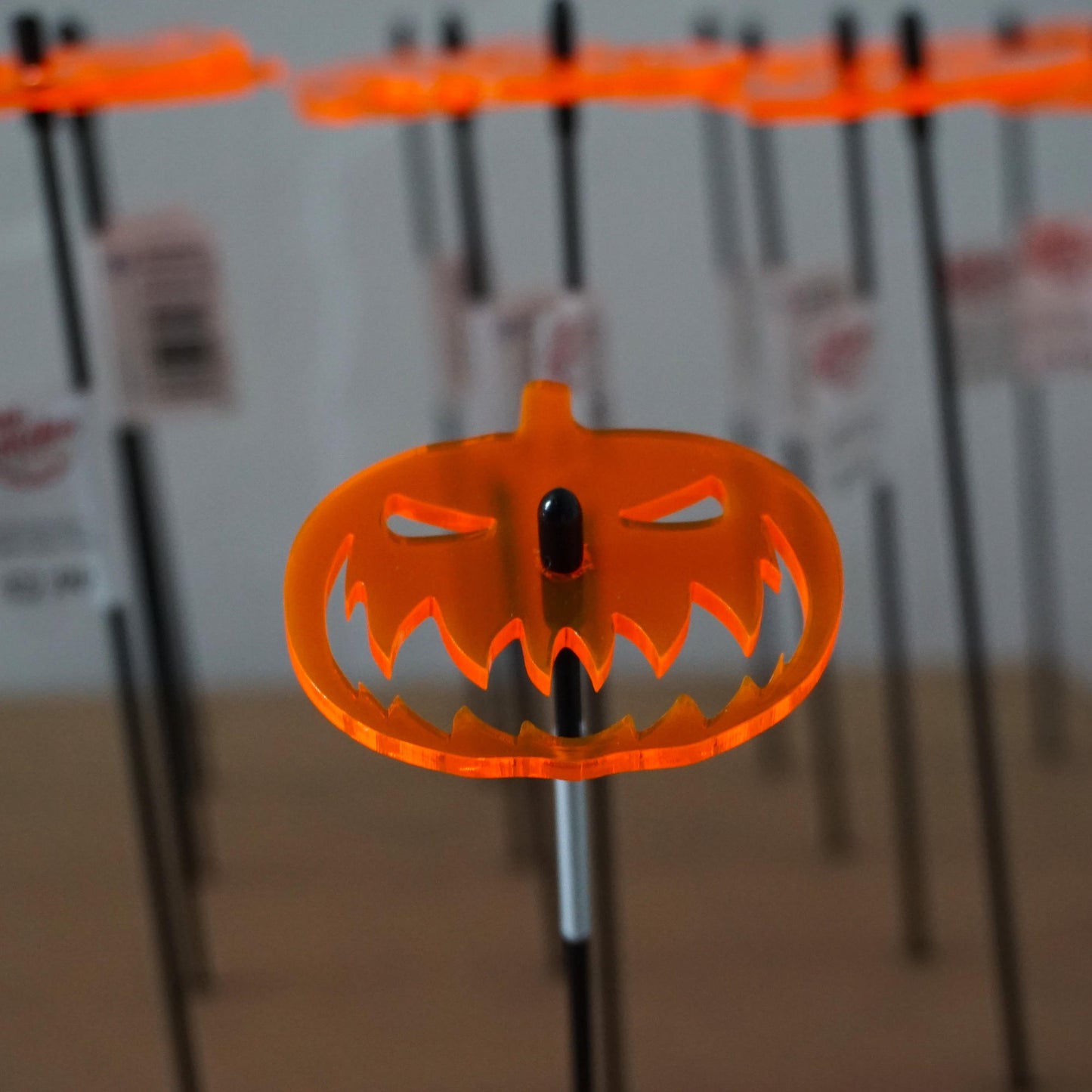Single SunCatcher Garden Décor Stake Spooky Pumpkin