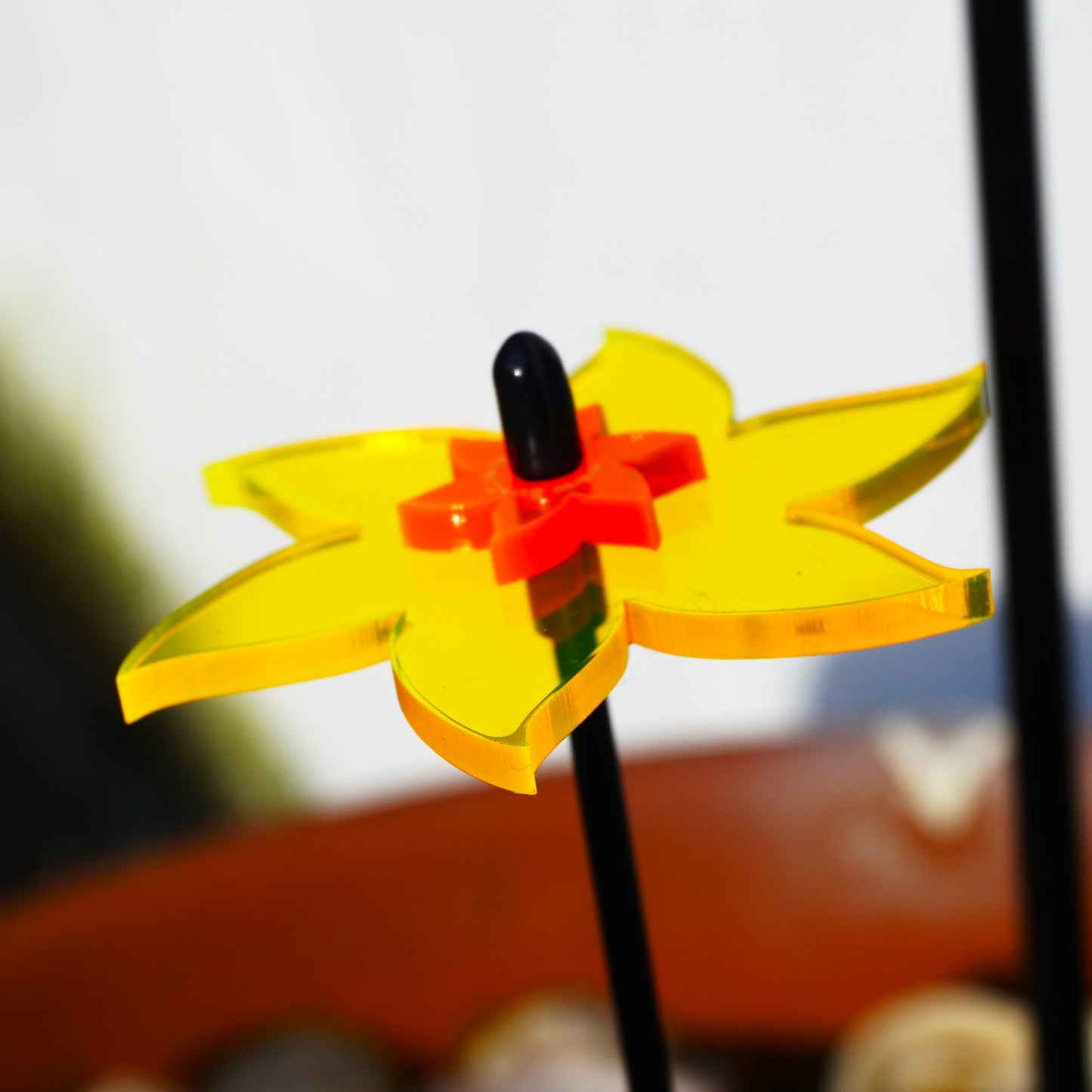 Small Garden Decor Ornaments Set of 3 'Daffodils'