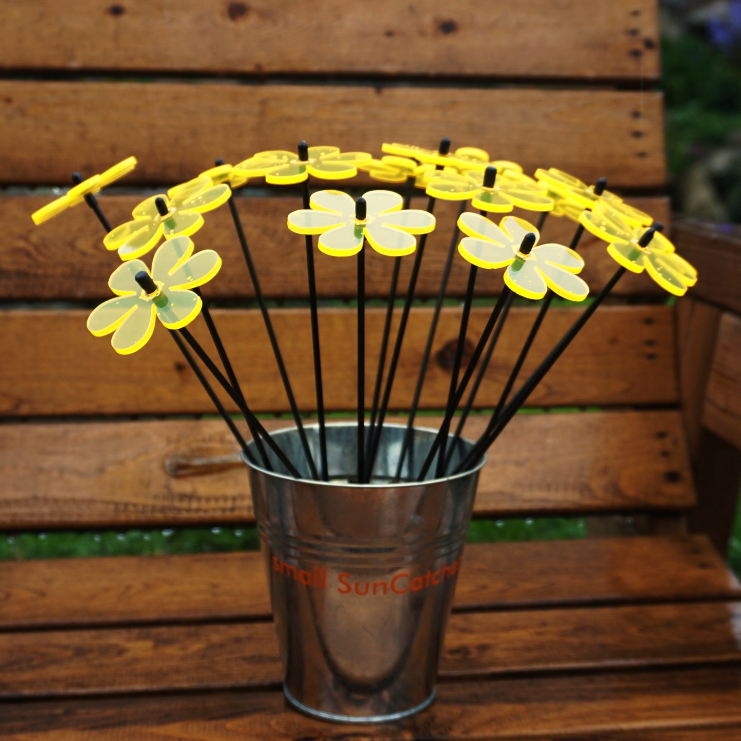 Countertop Sales Display Peggy for 15 Small SunCatcher Garden Decor Stakes
