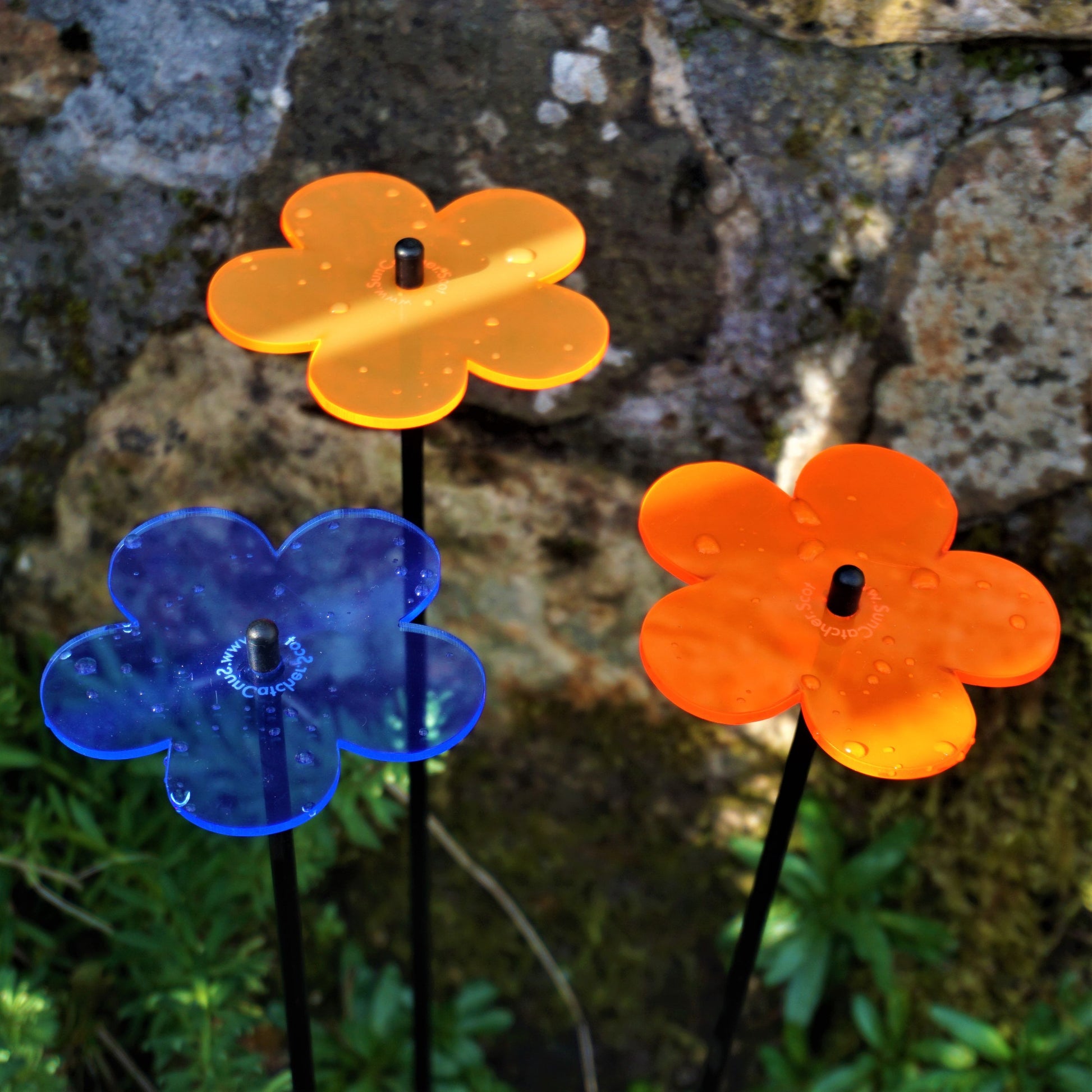 Medium SunCatcher Garden Decor Ornament Set of 3 Blossom in mixed colours packaging