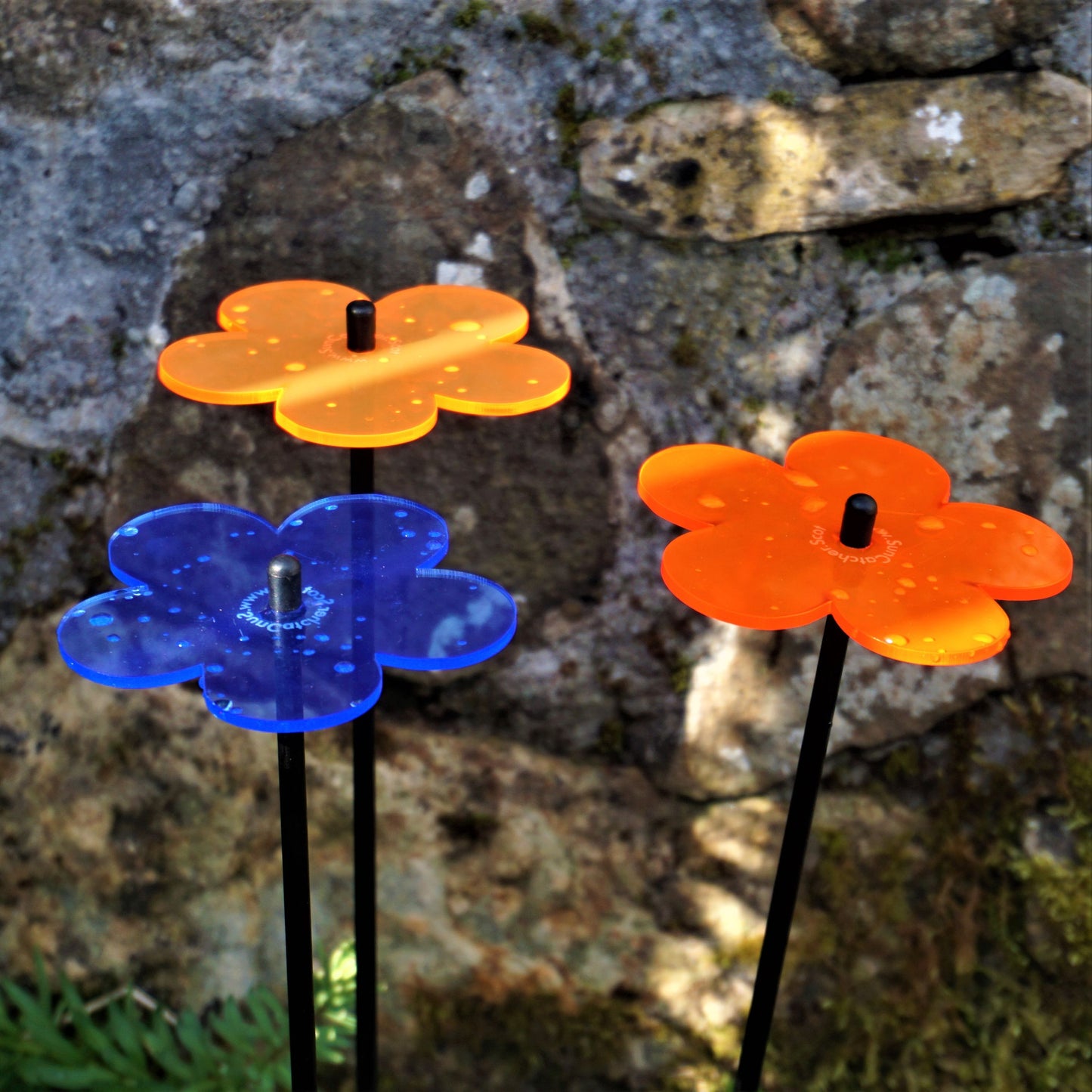 Medium SunCatcher Garden Decor Ornament Set of 3 Blossom in mixed colours packaging