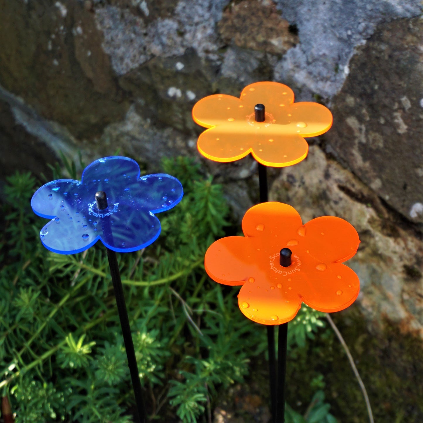 Medium SunCatcher Garden Decor Ornament Set of 3 Blossom in mixed colours packaging