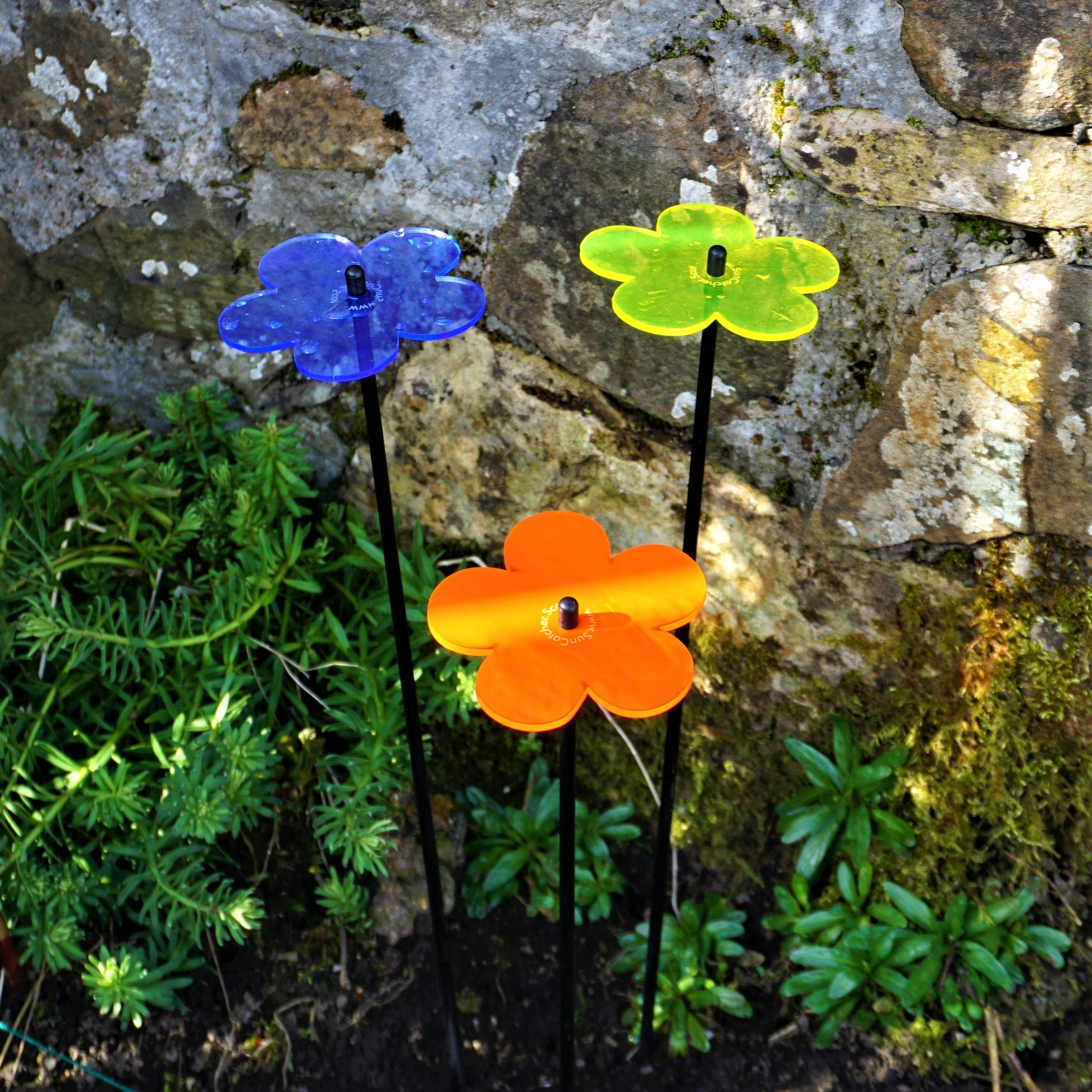 Medium SunCatcher Garden Decor Ornament Set of 3 Blossom in mixed colours packaging