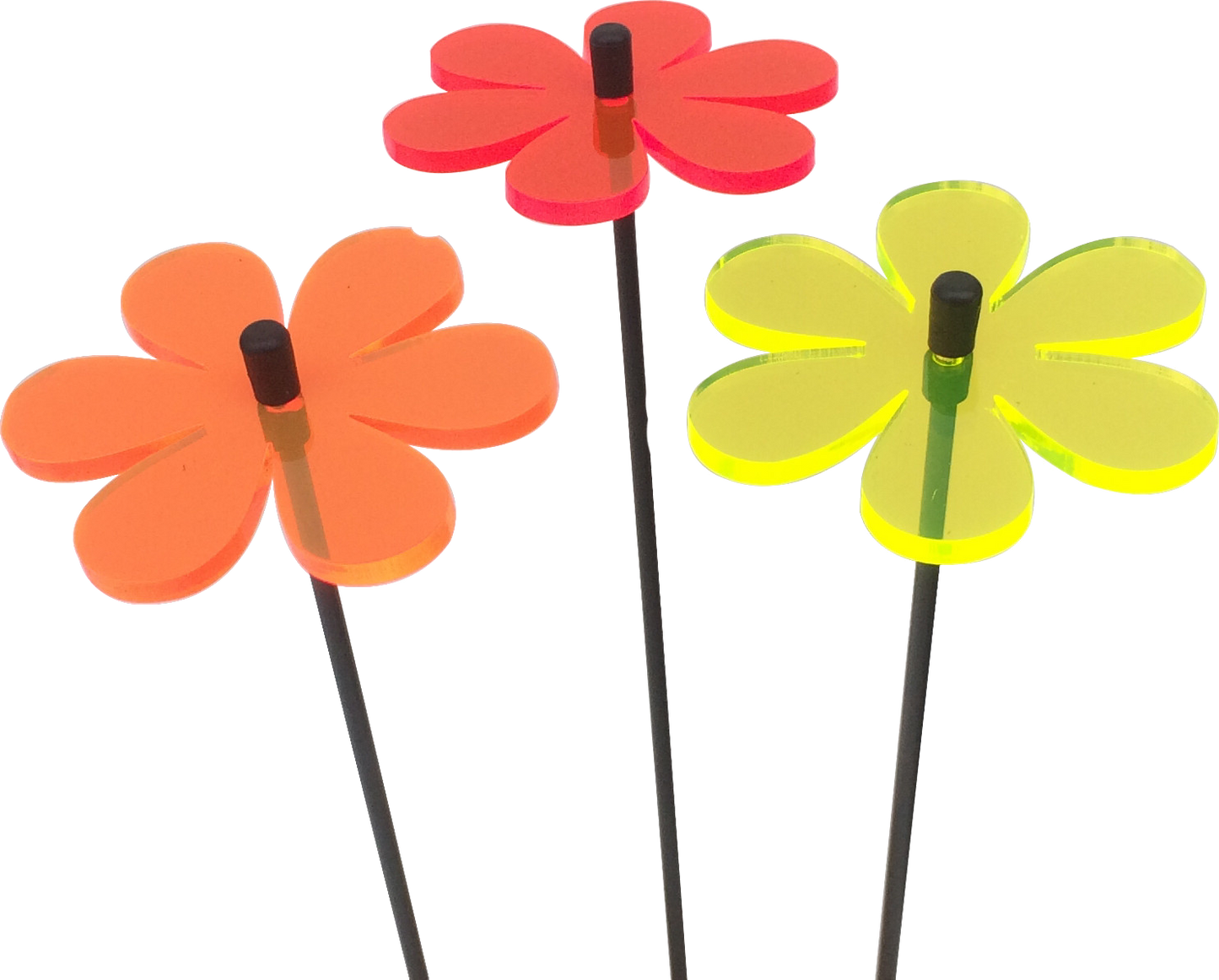 Small Garden Décor Ornaments Set of 3 'Daisy'