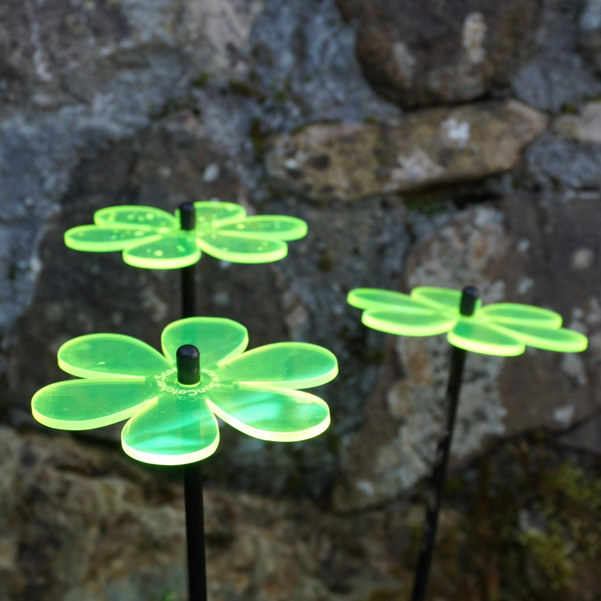 Medium SunCatcher Garden Decor Ornament Set of 3 Daisy in mixed colours