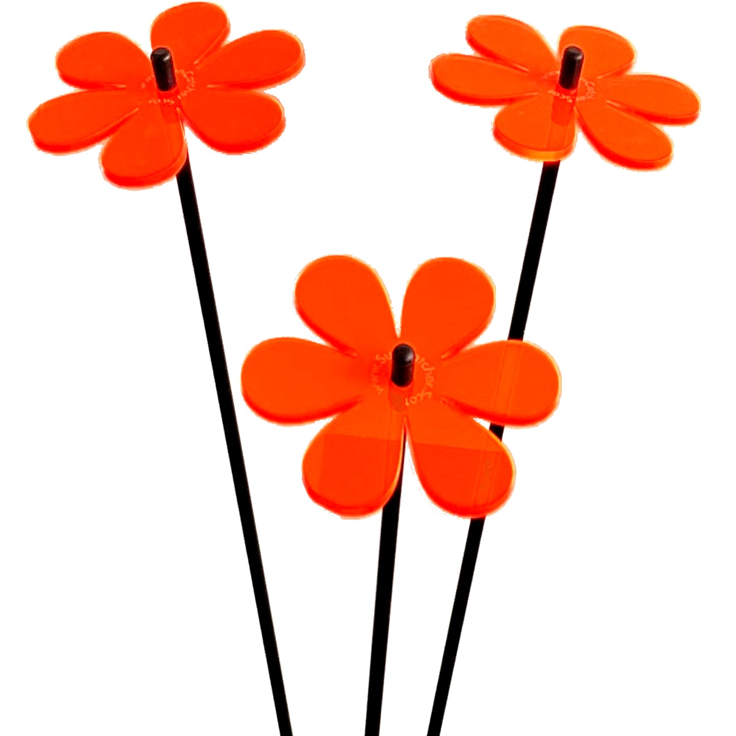 Medium SunCatcher Garden Decor Ornament Set of 3 Daisy in mixed colours