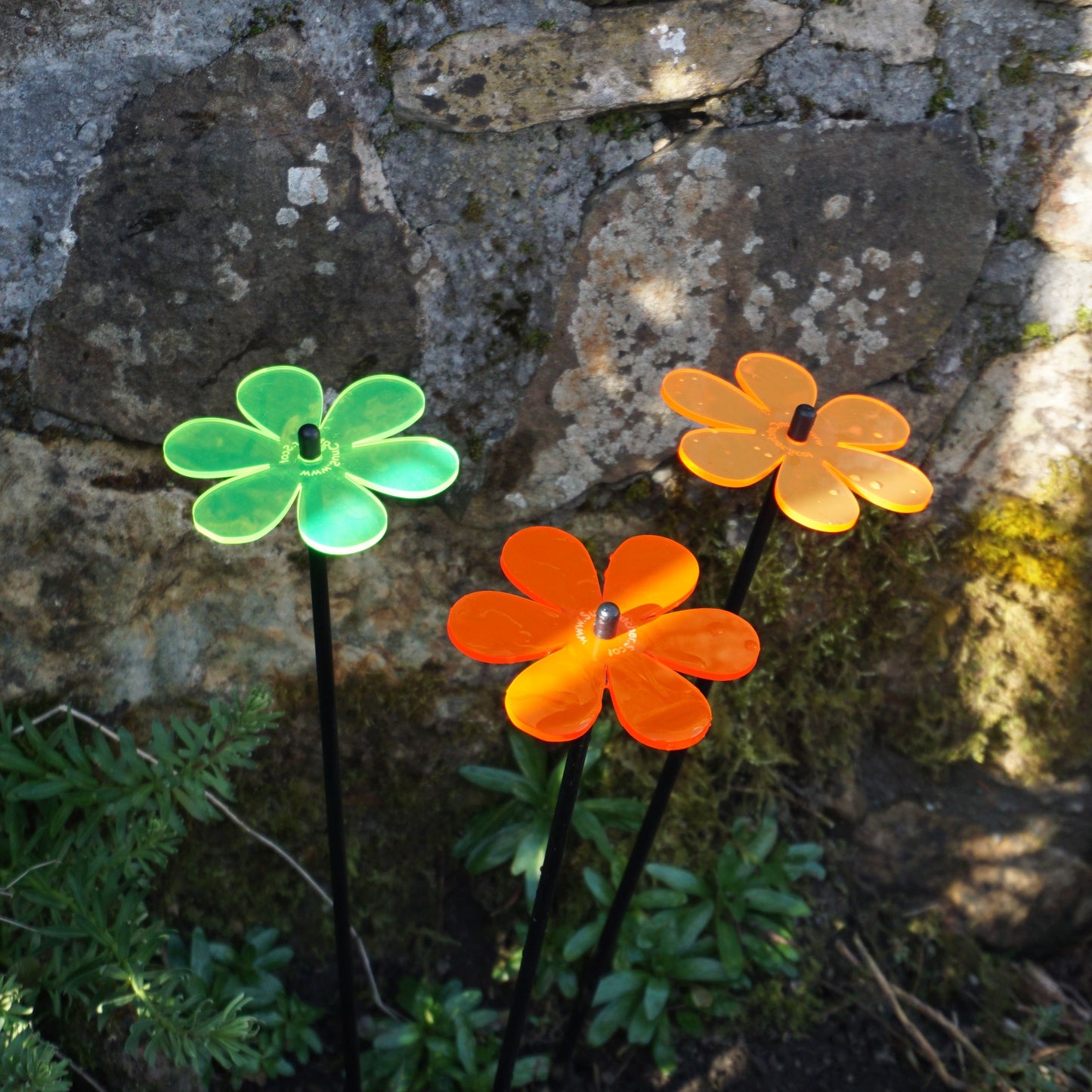 Medium SunCatcher Garden Decor Ornament Set of 3 Daisy in mixed colours