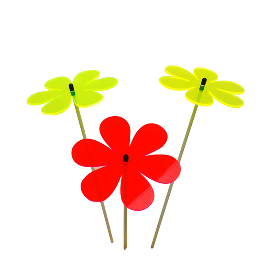 Large SunCatcher Garden Decor Ornament Set of 3 Daisy in mixed colours