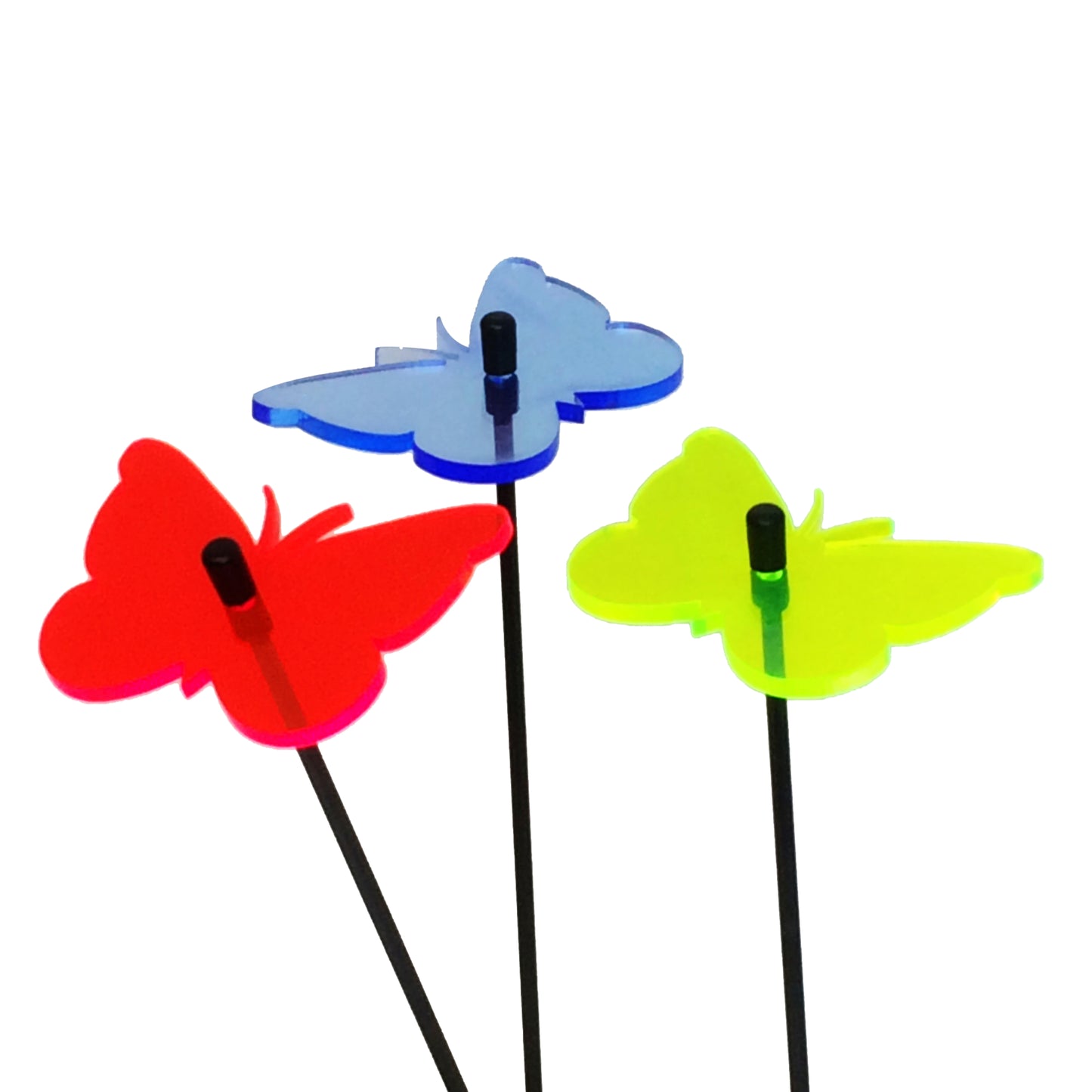 SunCatcher 3 x Butterfly GLOWING FROM DAWN TO DUSK colourful garden ornament