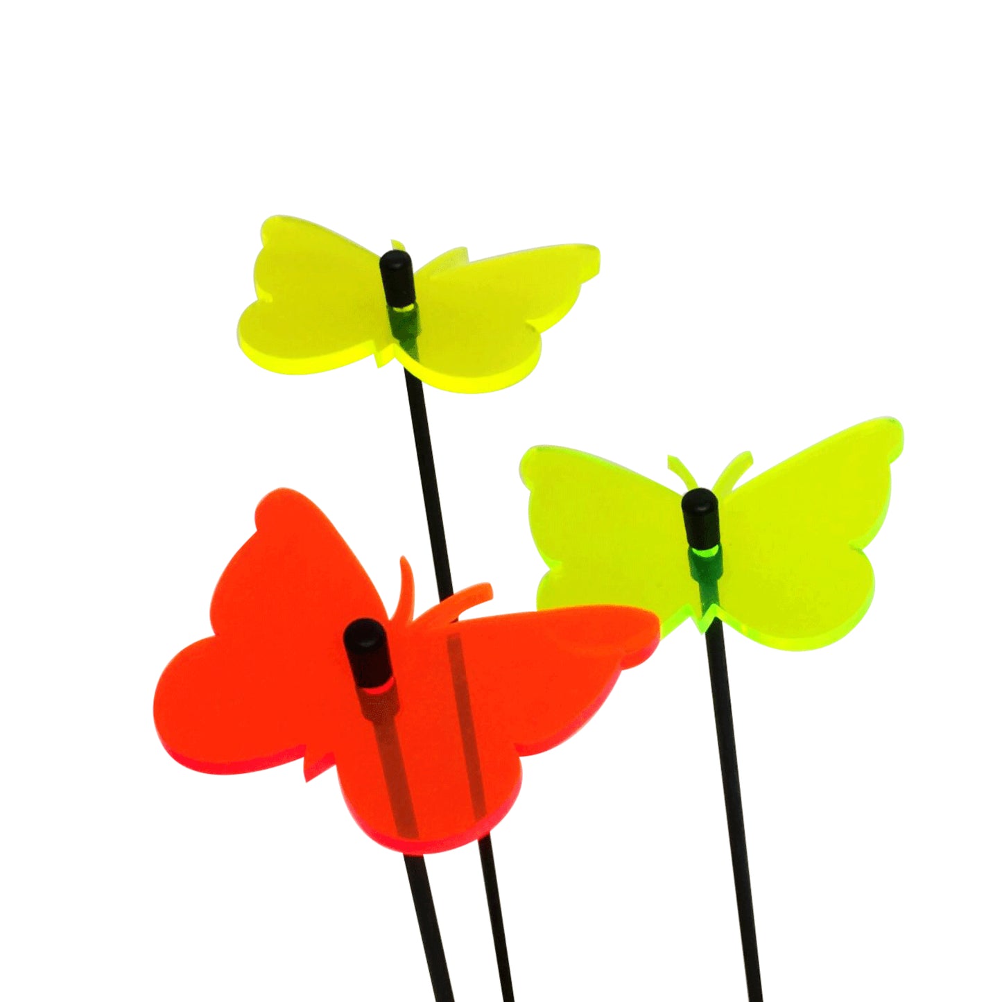 SunCatcher 3 x Butterfly GLOWING FROM DAWN TO DUSK colourful garden ornament