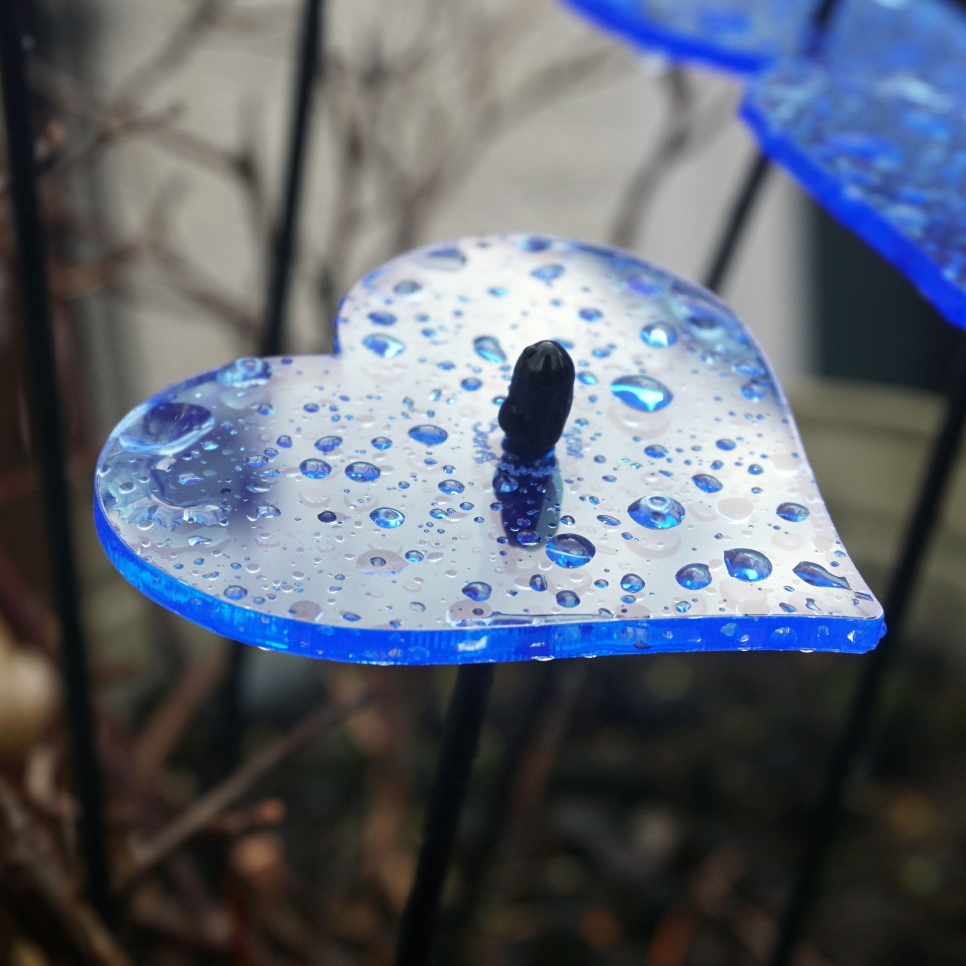 SunCatcher Set of 3: Heart glowing garden decor fluorescent love decor valentine