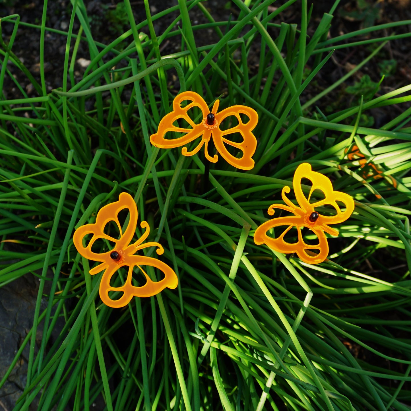 SunCatcher Glow from Dawn to Dusk Butterfly Garden Ornament 3 Small Decorations