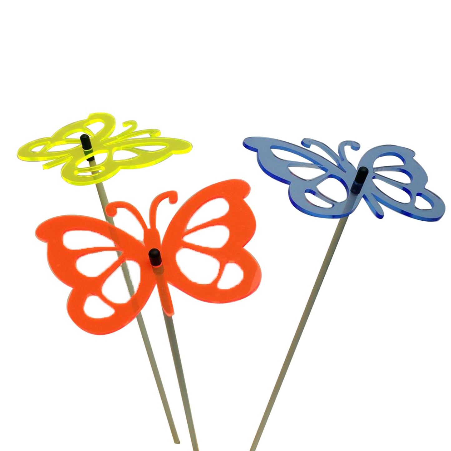 Large SunCatcher Garden Decor Ornament Set of 3 Comma Butterfly in mixed colours