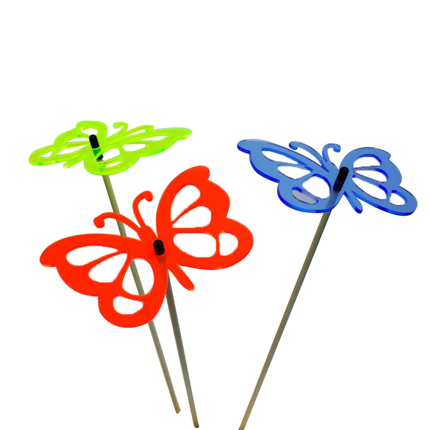 Large SunCatcher Garden Decor Ornament Set of 3 Comma Butterfly in mixed colours