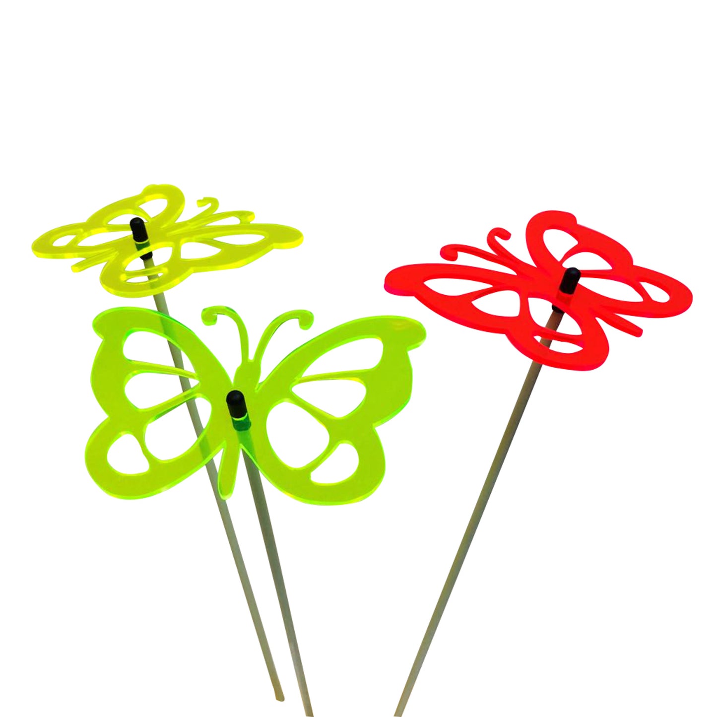 Large SunCatcher Garden Decor Ornament Set of 3 Comma Butterfly in mixed colours