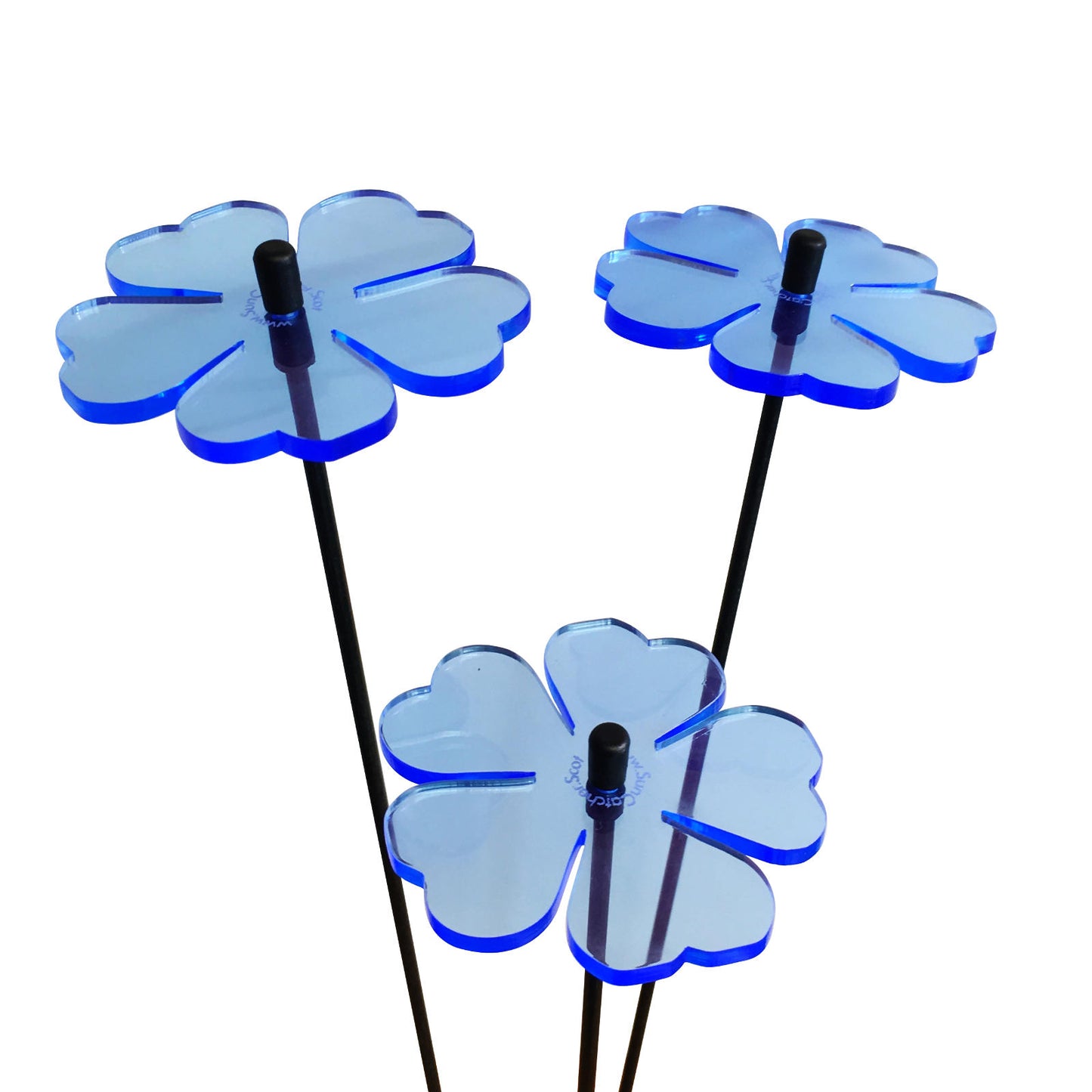 SunCatcher Set of 3: Flower | GLOW AT DUSK AND DAWN | colourful garden ornament