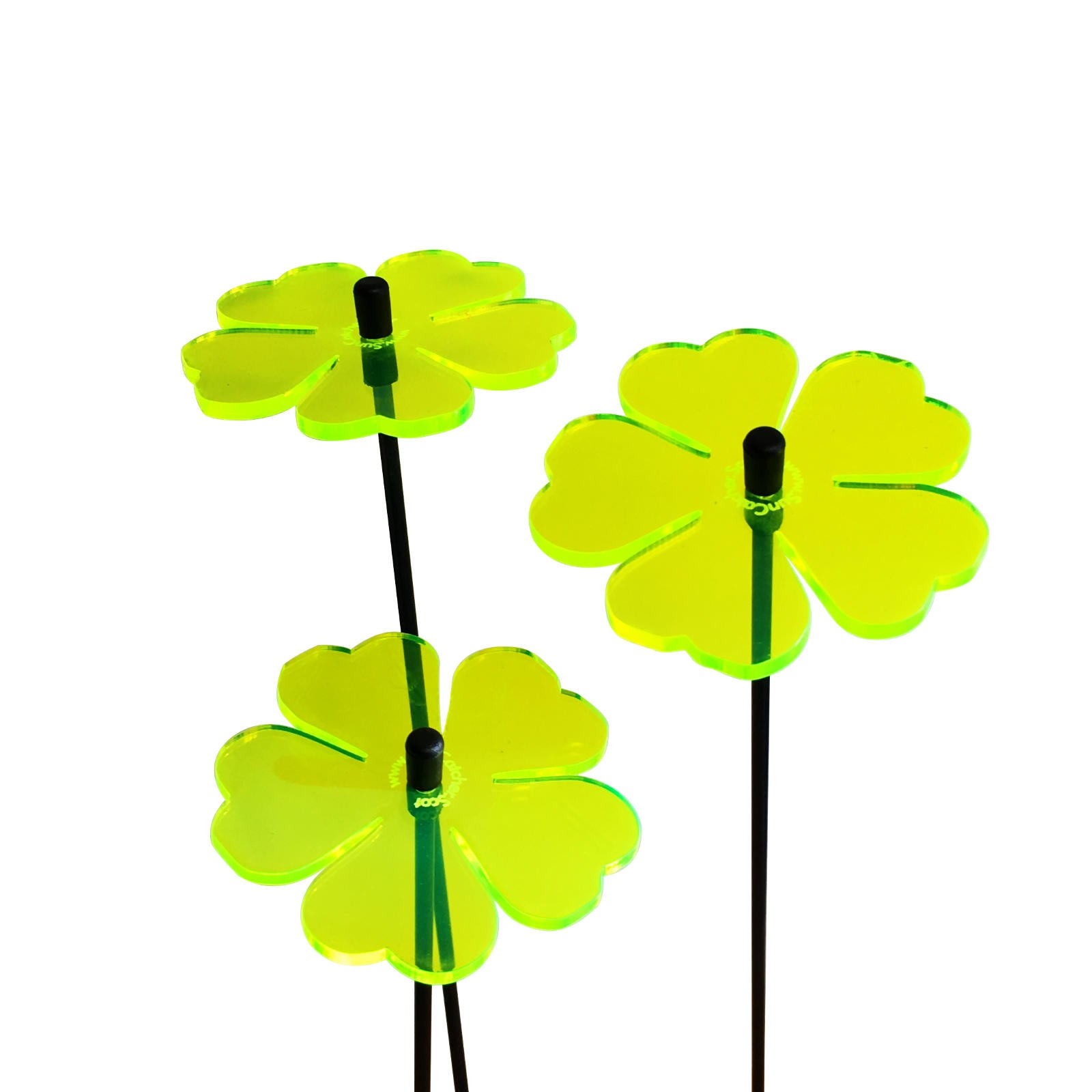 SunCatcher Set of 3: Flower | GLOW AT DUSK AND DAWN | colourful garden ornament