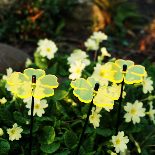 SunCatcher Set of 3: Flower | GLOW AT DUSK AND DAWN | colourful garden ornament