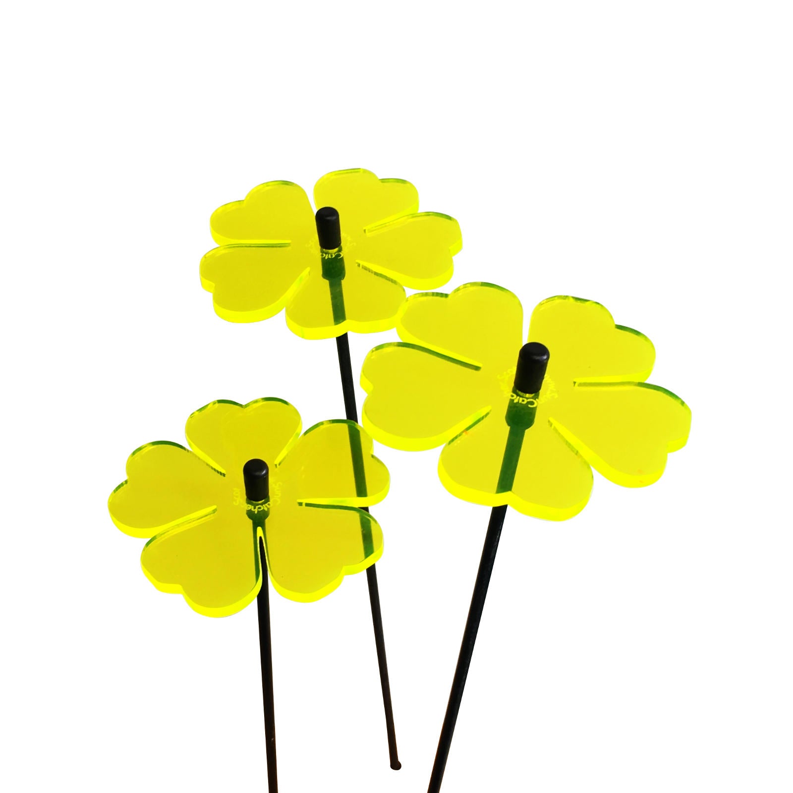 SunCatcher Set of 3: Flower | GLOW AT DUSK AND DAWN | colourful garden ornament