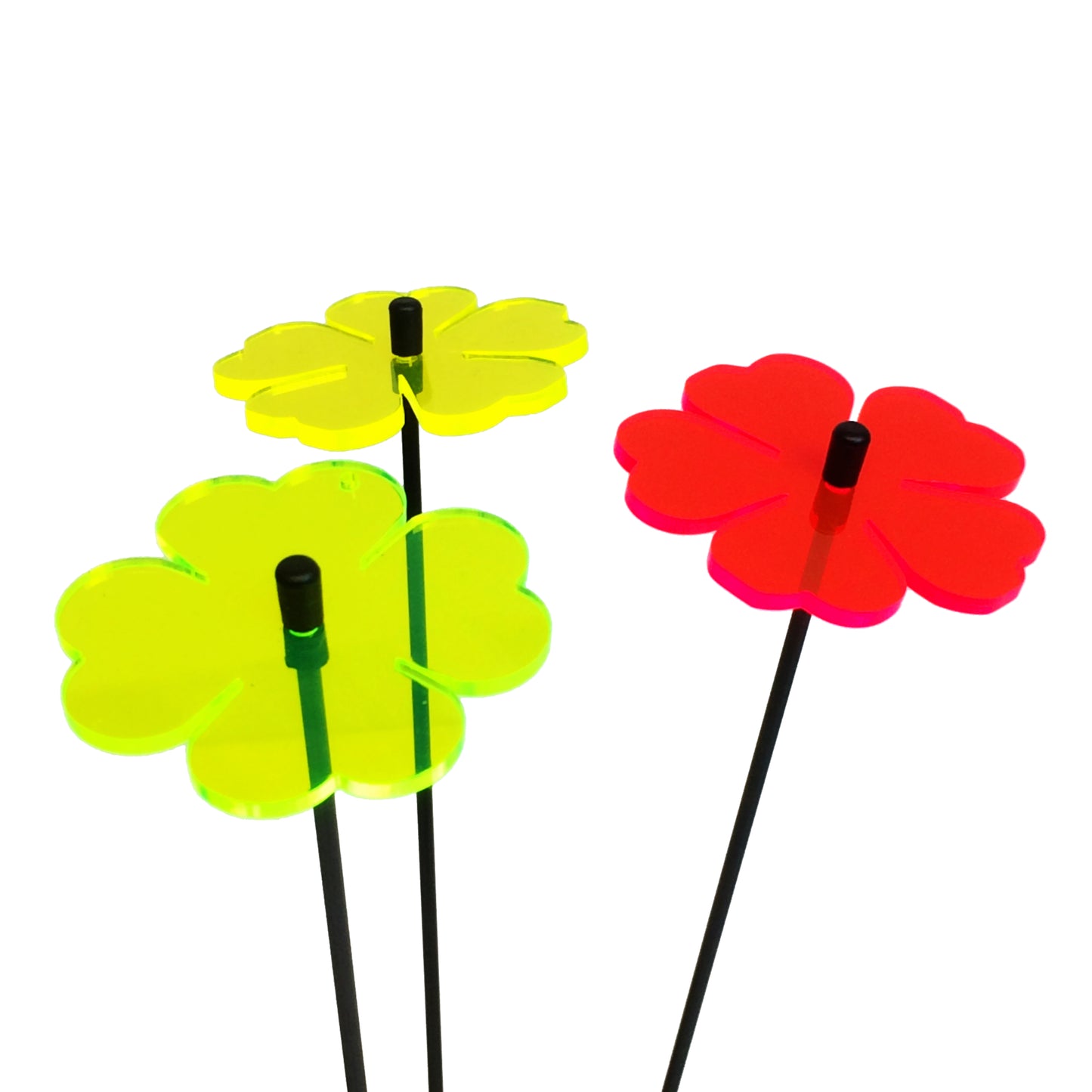 SunCatcher Set of 3: Flower | GLOW AT DUSK AND DAWN | colourful garden ornament