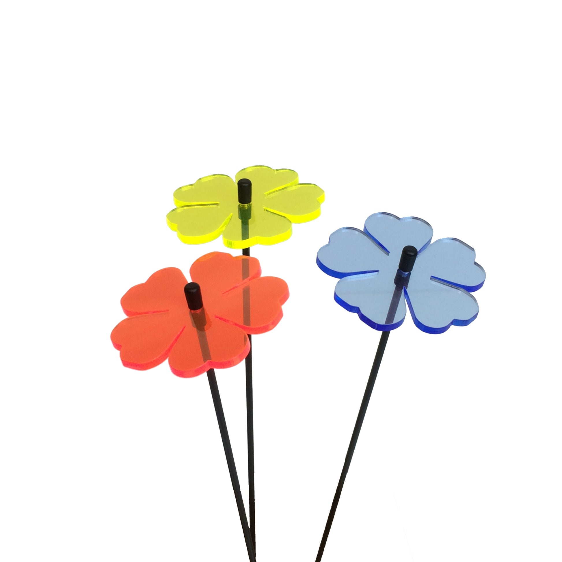 SunCatcher Set of 3: Flower | GLOW AT DUSK AND DAWN | colourful garden ornament