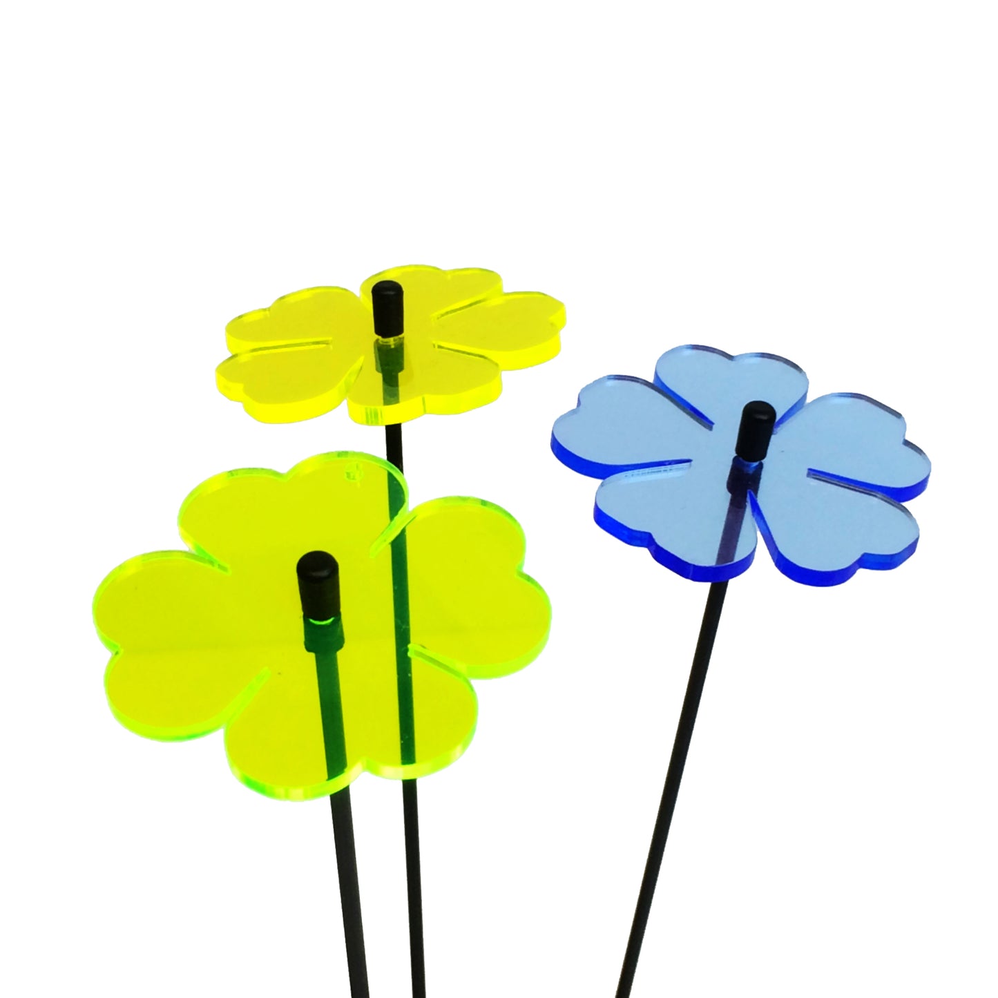 SunCatcher Set of 3: Flower | GLOW AT DUSK AND DAWN | colourful garden ornament