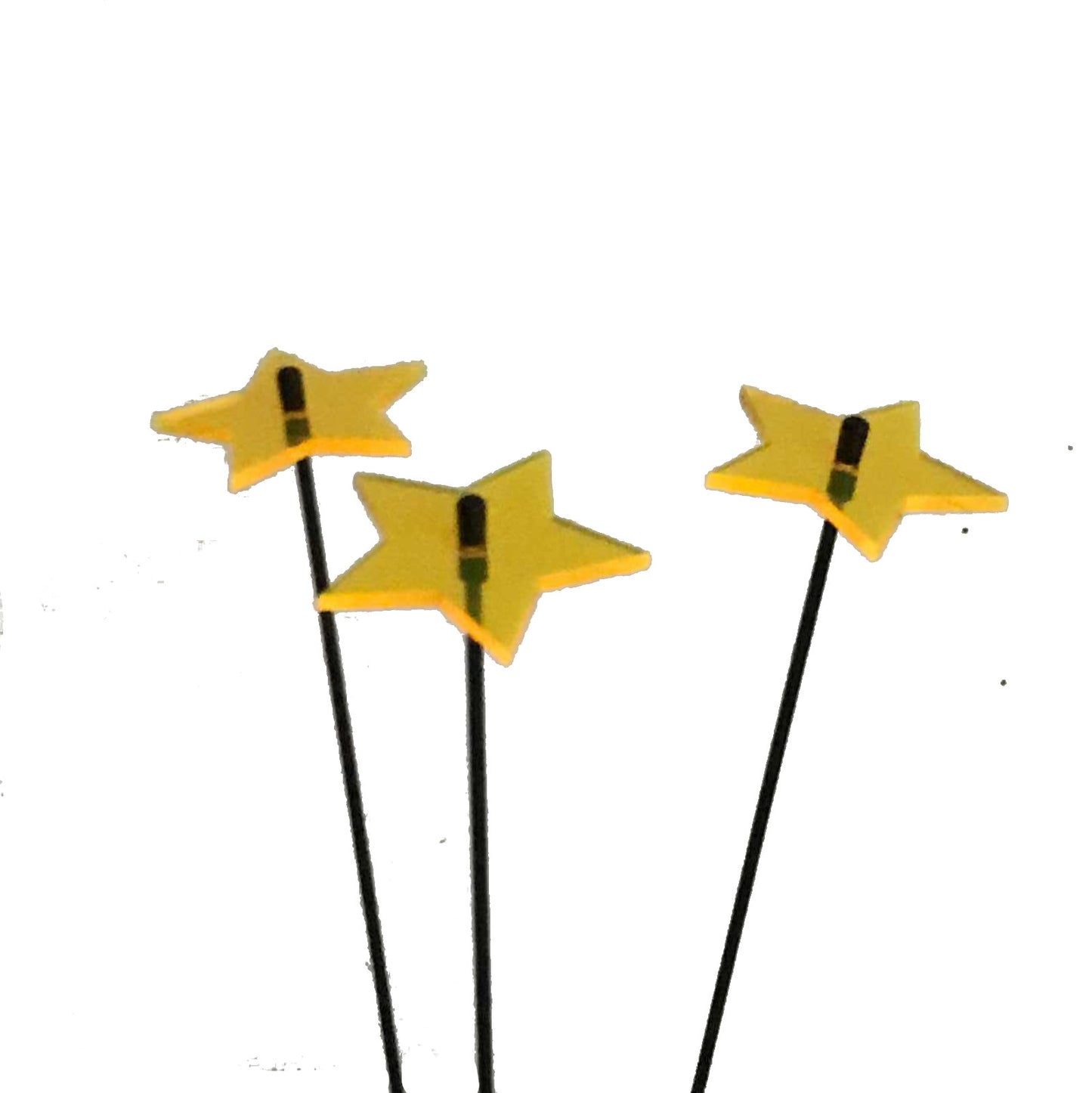 SunCatcher Set of 3: Star Glowing Colourful Garden Stake Seasonal Garden Gift