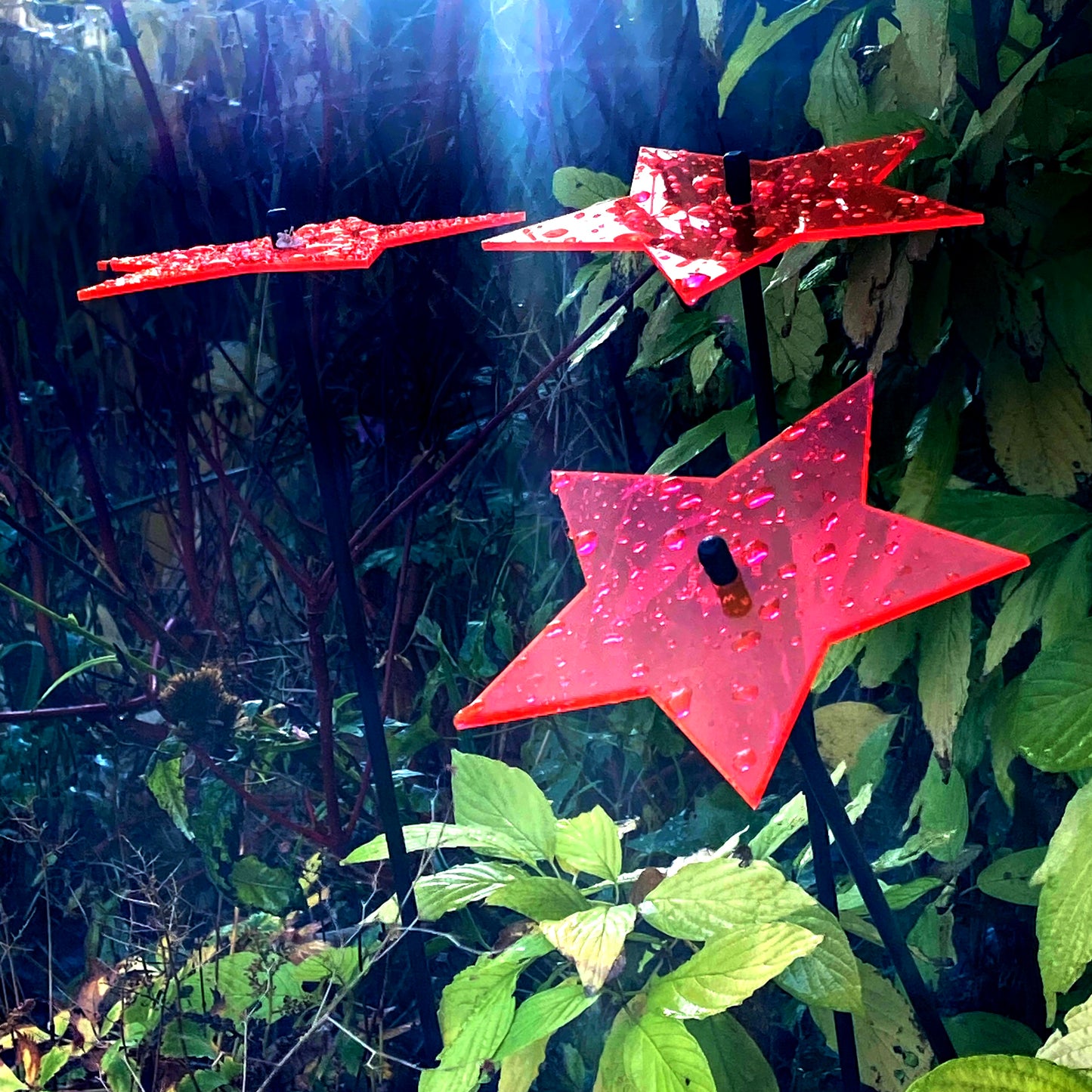 Large Garden Décor Ornaments Set of 3 'Shining Star'