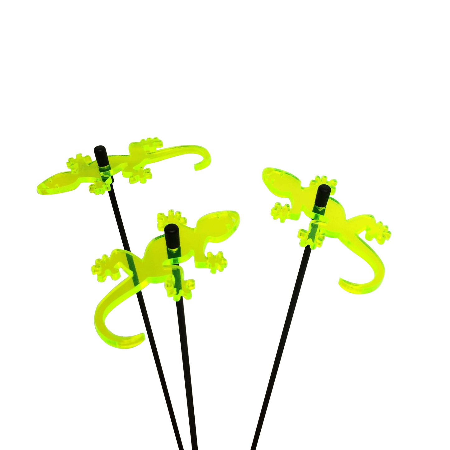 Small Garden Décor Ornaments Set of 3 'Gecko'