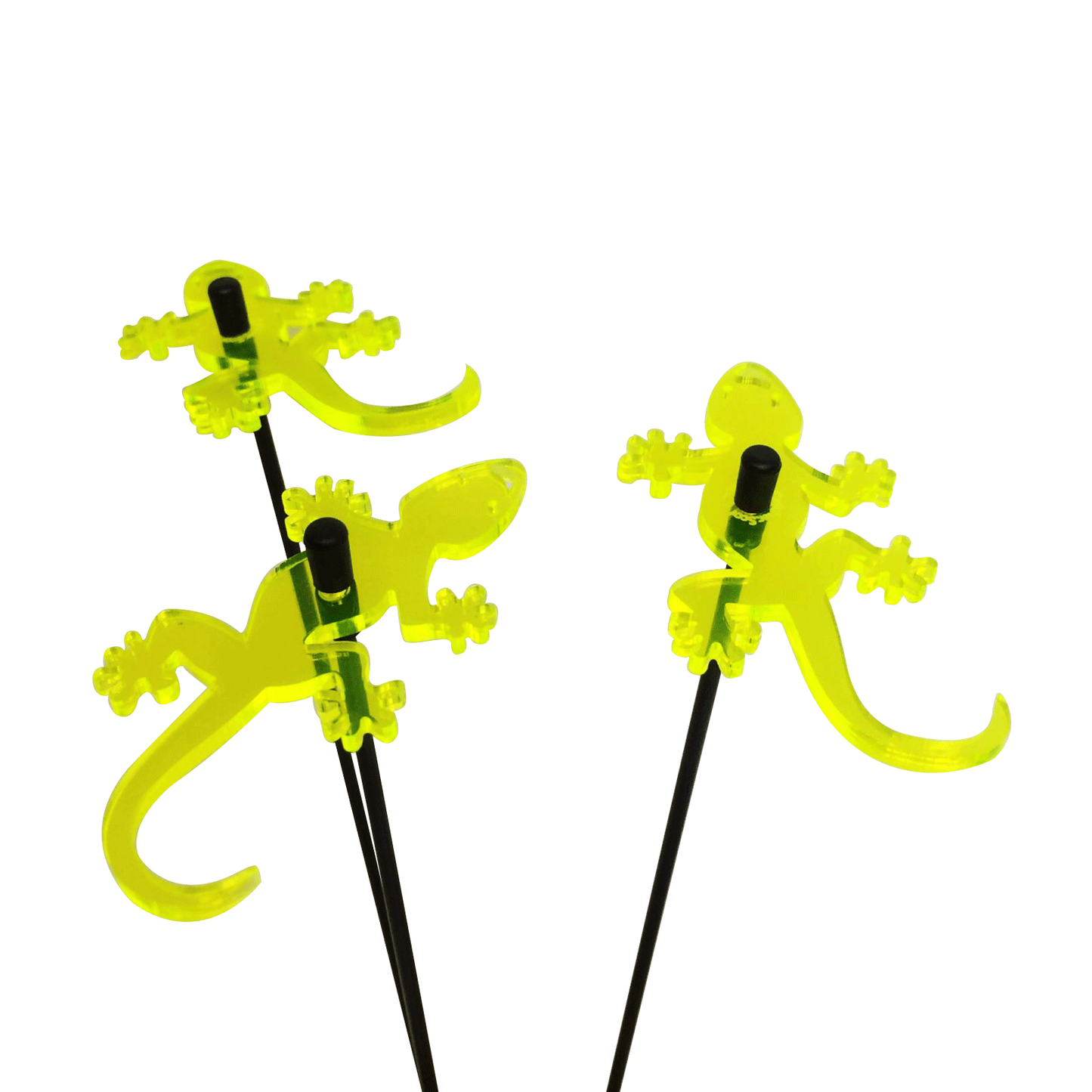 Small Garden Décor Ornaments Set of 3 'Gecko'