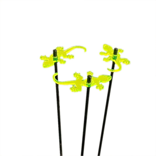 SunCatcher Set of 3 Gecko Glowing from Dawn to Dusk Playful Garden Ornament