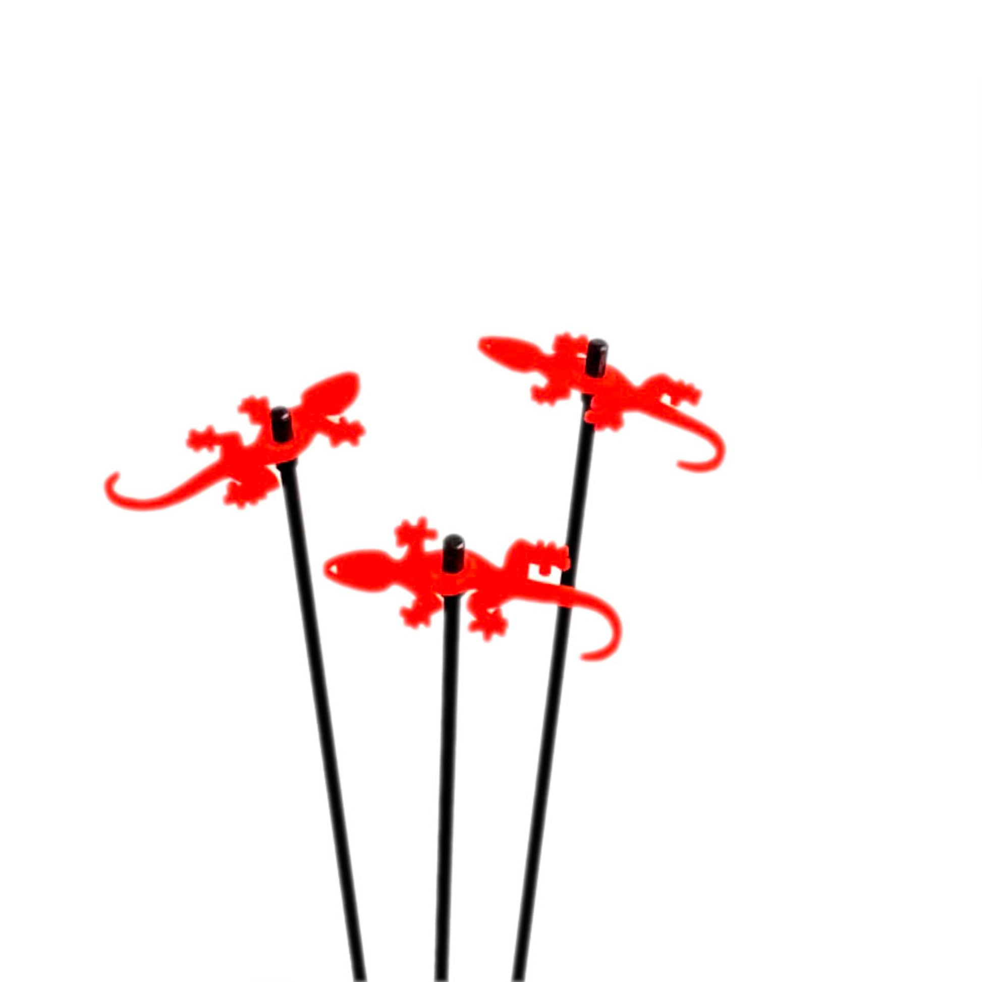 SunCatcher Set of 3 Gecko Glowing from Dawn to Dusk Playful Garden Ornament